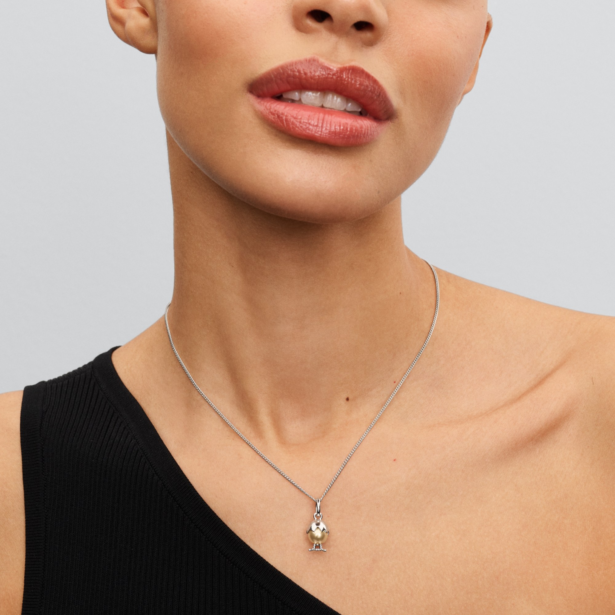 Pandora Charm - Osterei Anhänger - Sterling Silber Gelb – Ansicht 3