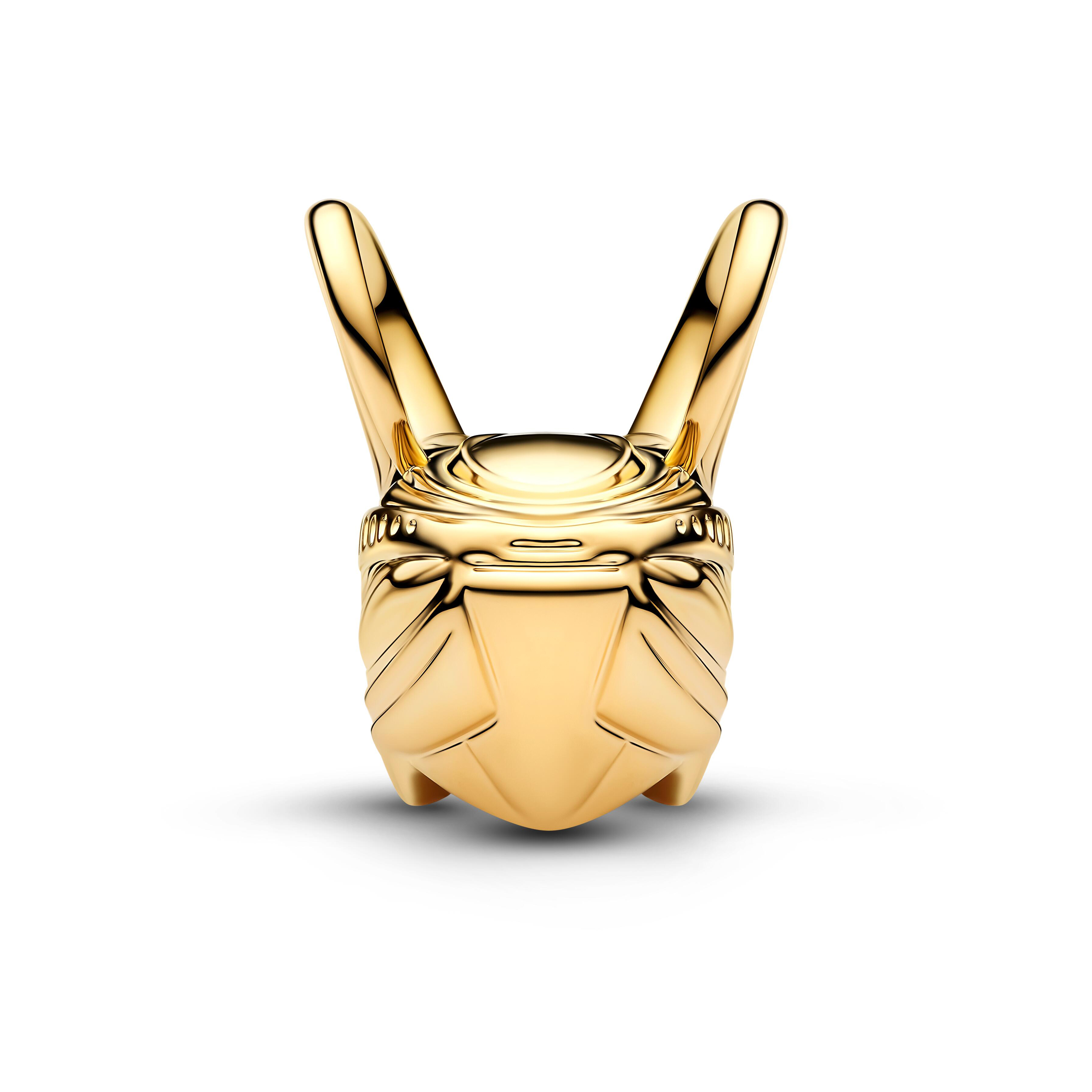 Pandora Marvel - Charm Loki Helm - Gelbgold Vergoldung - Emaille grün – Ansicht 2