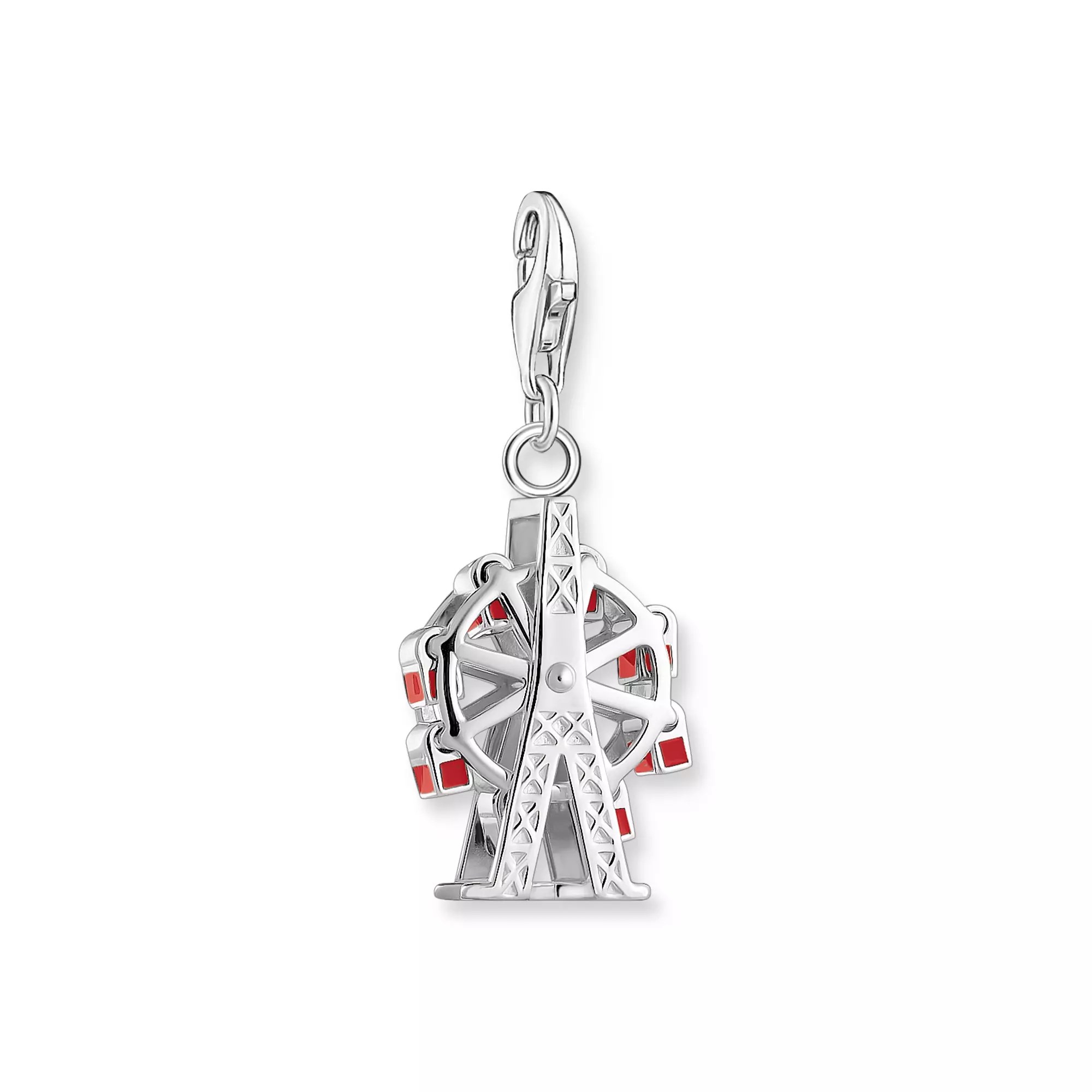Thomas Sabo Charm-Anhänger - Riesenrad - Silber & Emaille - Rot