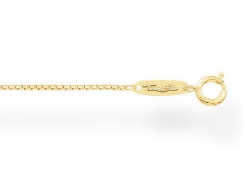 Silber vergoldete Kette von Thomas Sabo mit einer Länge von 80 cm, minimalistisches Design ohne Anhänger, geeignet für stilvolle Akzente im Alltag oder zu besonderen Anlässen.