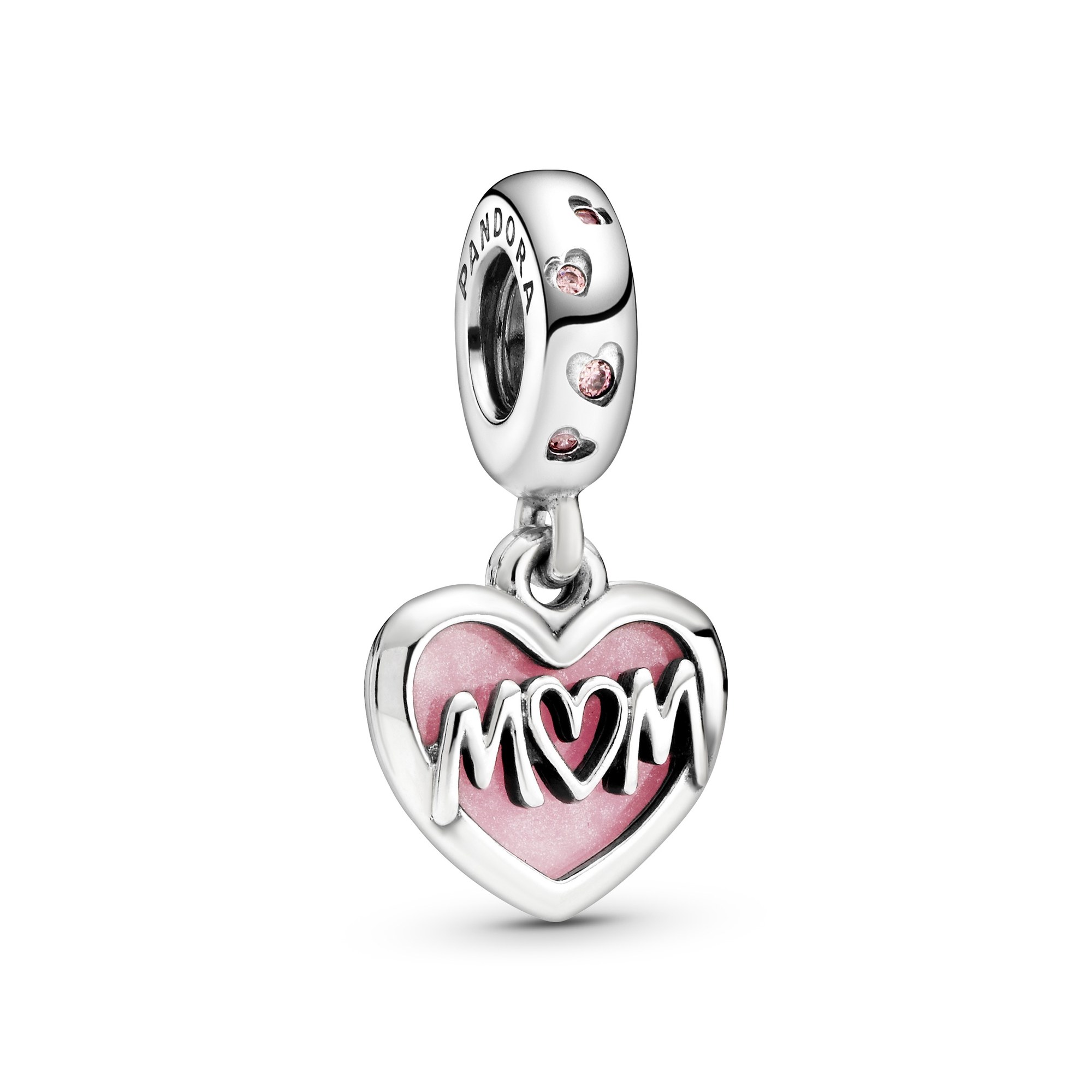 Pandora Silber Charm Anhänger - Mum - Zirkonia + Emaille
