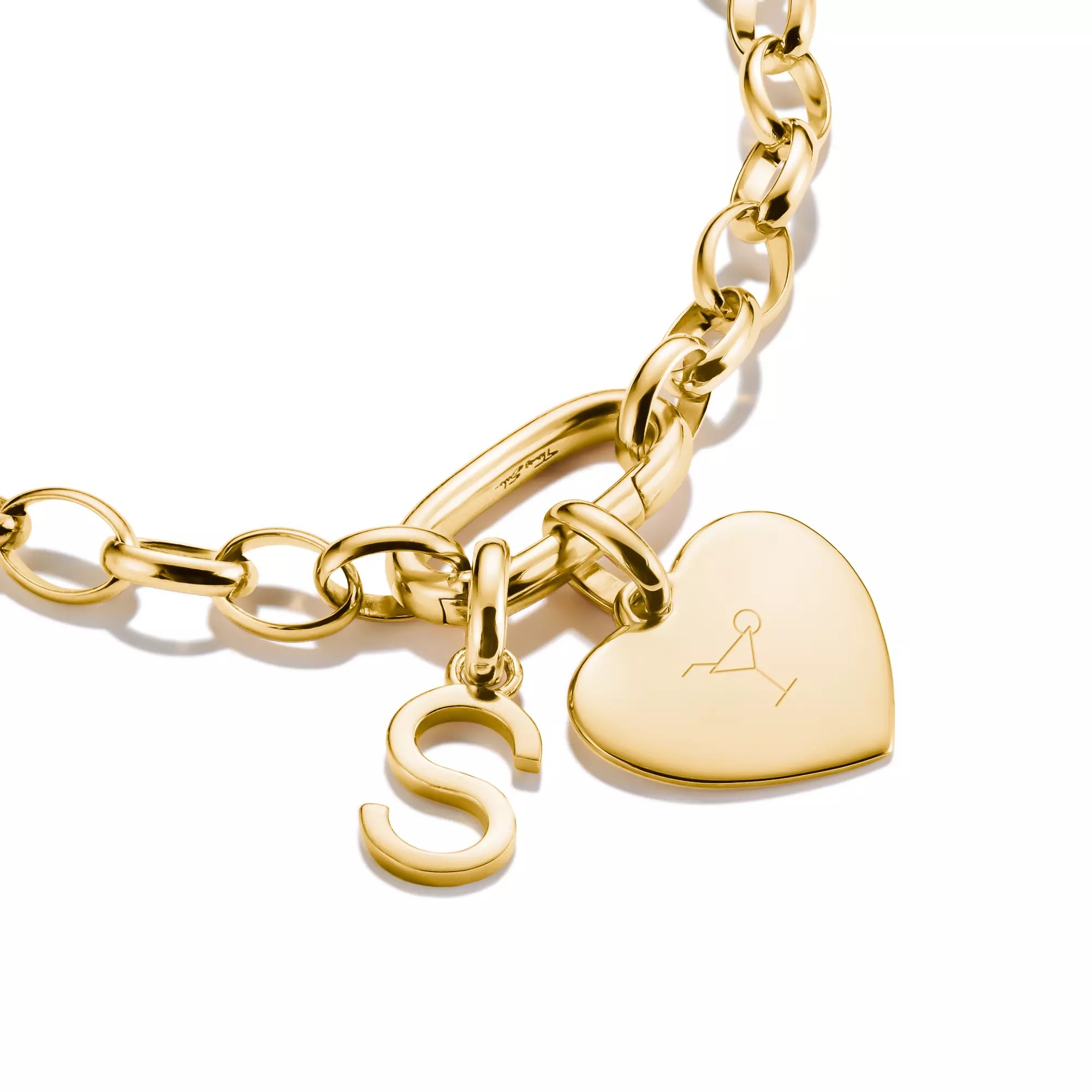 Thomas Sabo Connect - Buchstabe S - Charm mit Öse - Silber & Gelbgold Verg. – Ansicht 3