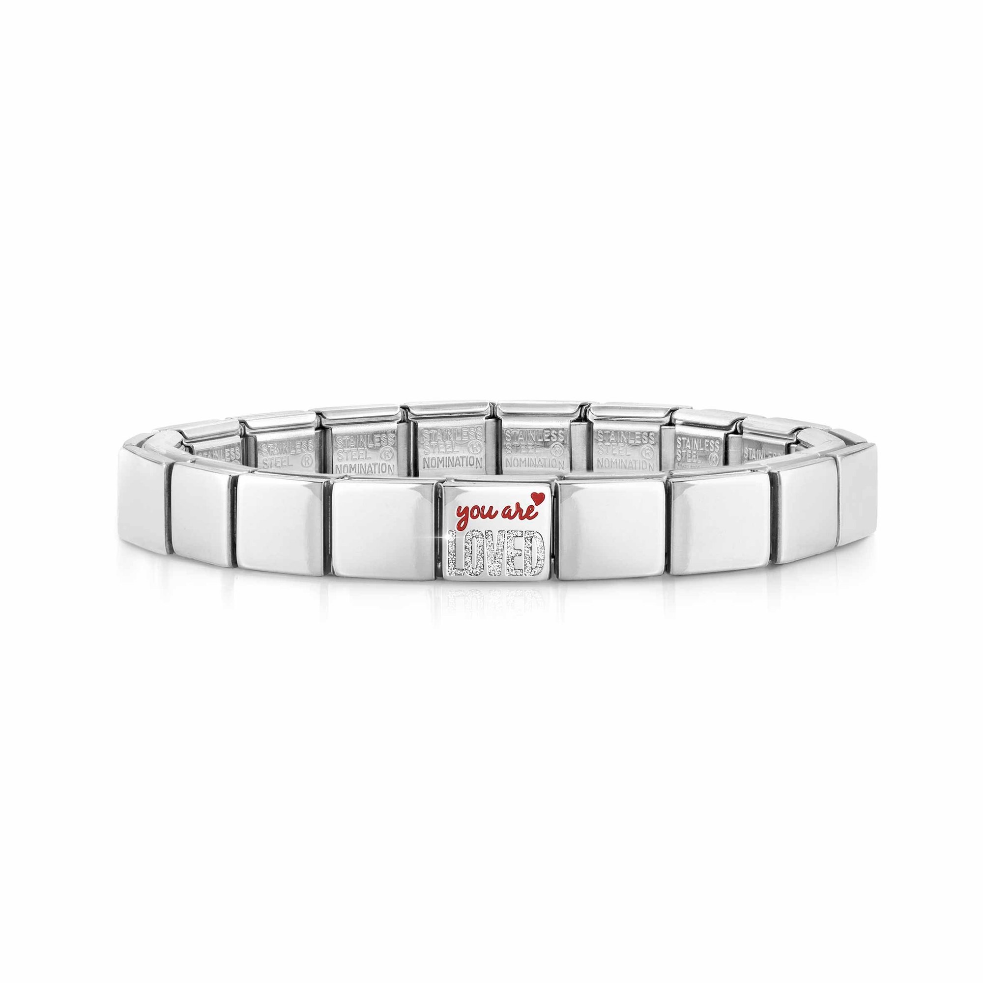 Nomination Classic GLAM Armband Edelstahl Silber - You are LOVED