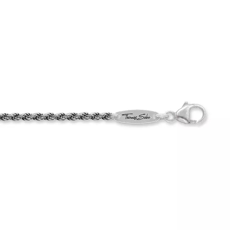 Thomas Sabo Kordelkette geschwärzt Stärke 1,3 mm – Silber – 45 cm – Ansicht 2