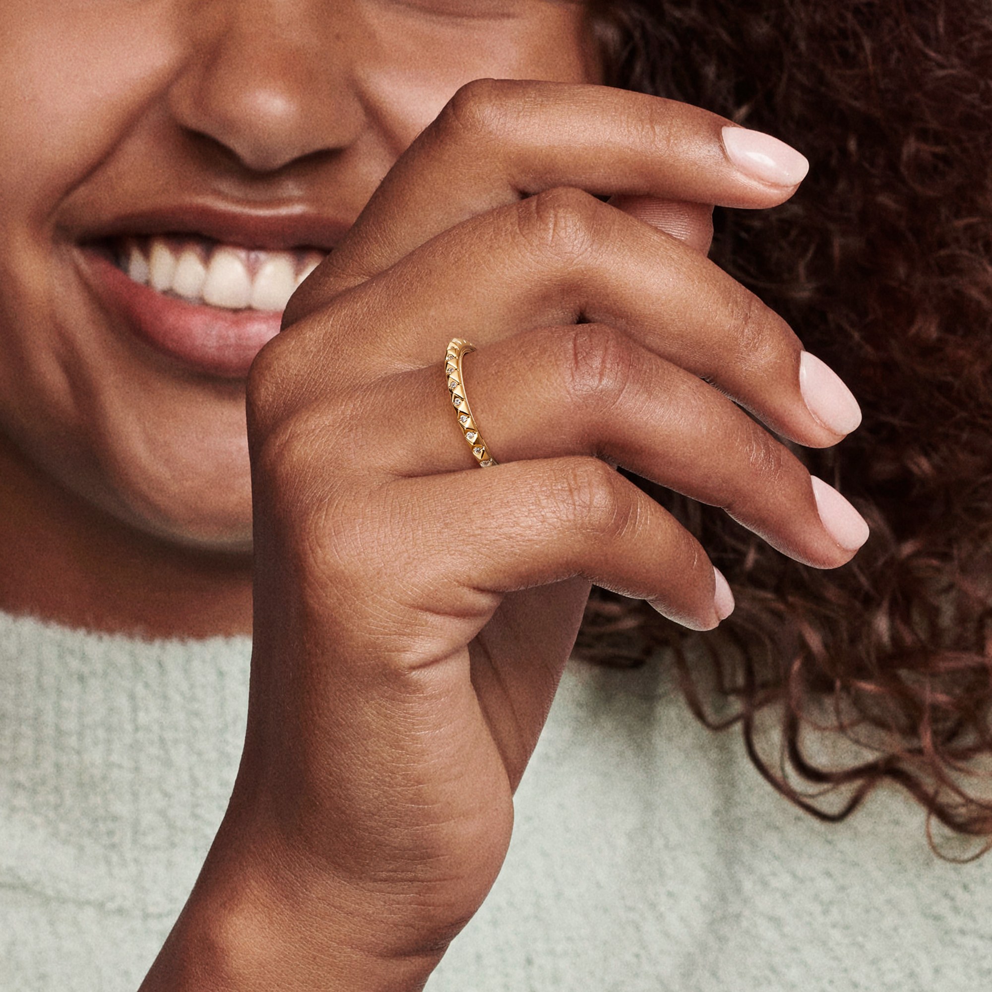 Pandora ME Ring - Pyramidenring - Gelbgold Vergoldung - Zirkonia – Ansicht 4