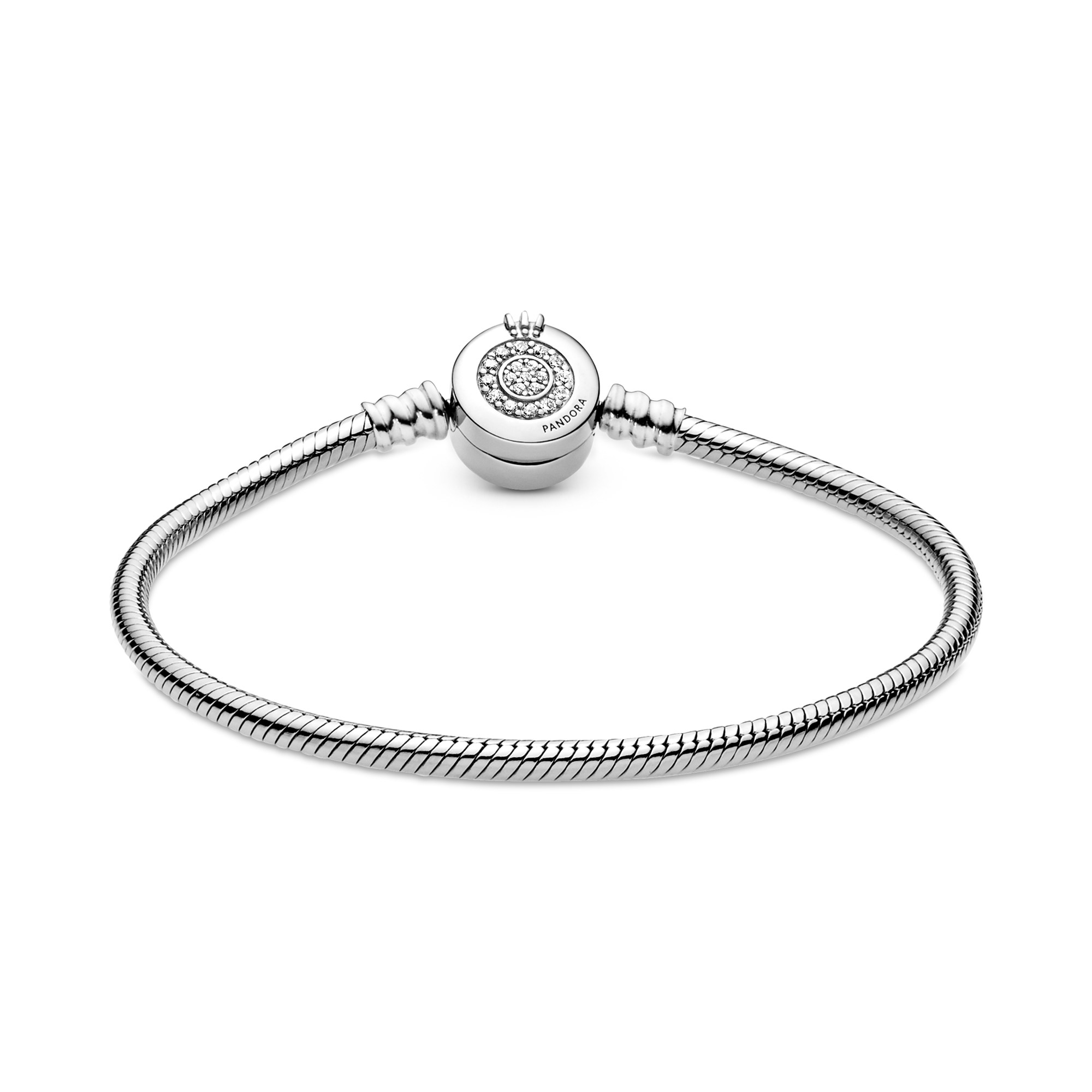 Pandora Armband - Pavé Verschluß - Silber