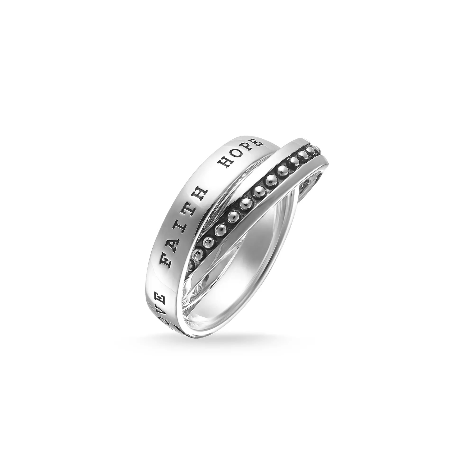 Thomas Sabo Mehrfachring Glaube, Liebe, Hoffnung – Silber – Ansicht 2