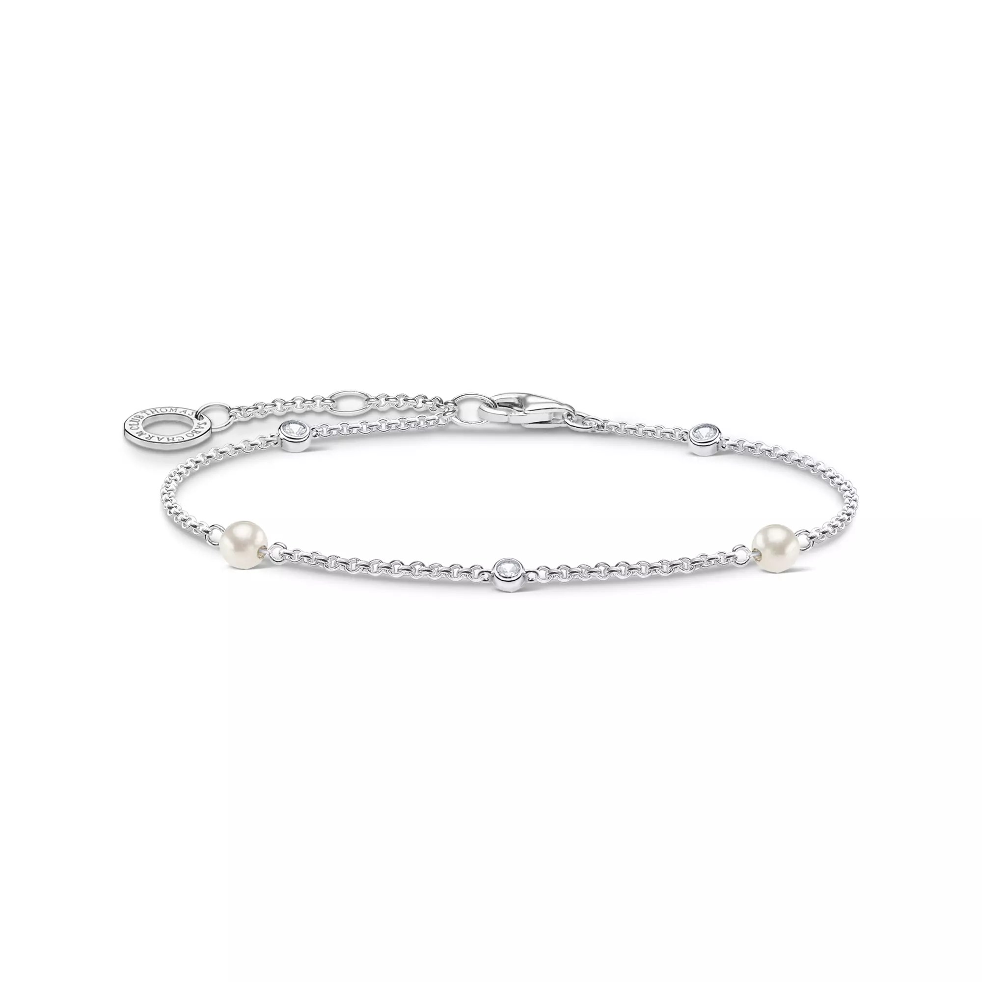 Thomas Sabo Charming Collection - Armband - 16-17,5-19 cm - Silber - freshwater pearl - Zirkonia - Klar