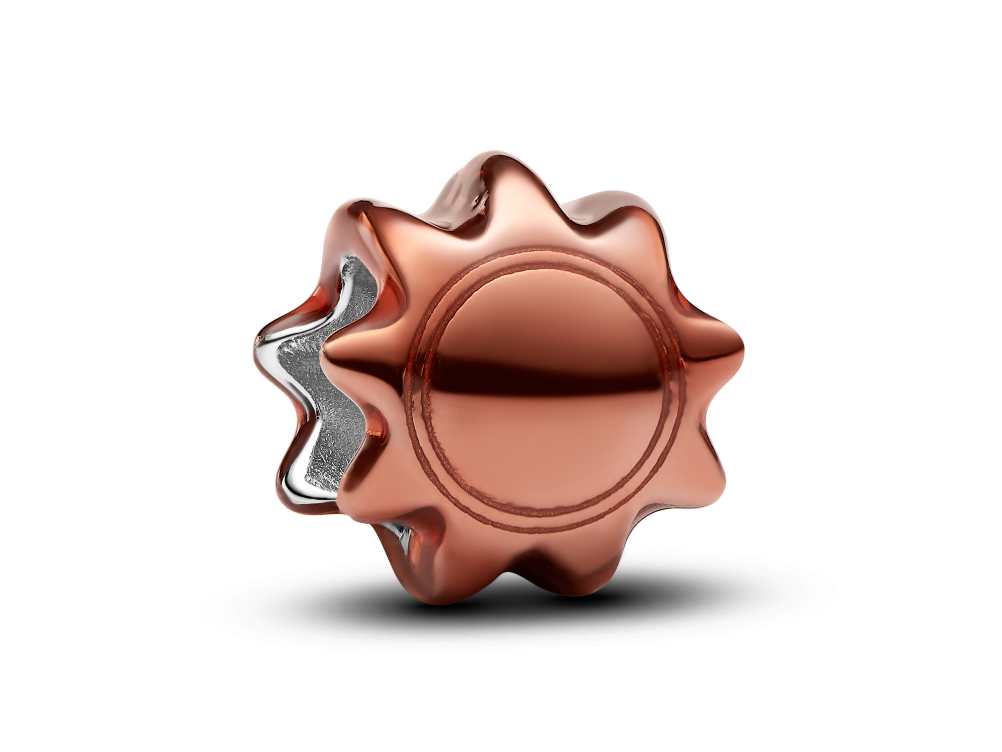 Pandora 794818C01 - Orangefarbene Sonne Mini-Charm - Sterling Silber - Emaille Orange