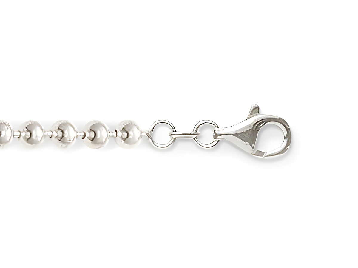Charm Trägerkette von Thomas Sabo in 53 cm Länge aus poliertem Silber mit Karabinerverschluss und runden Elementen zur individuellen Gestaltung mit Charms.