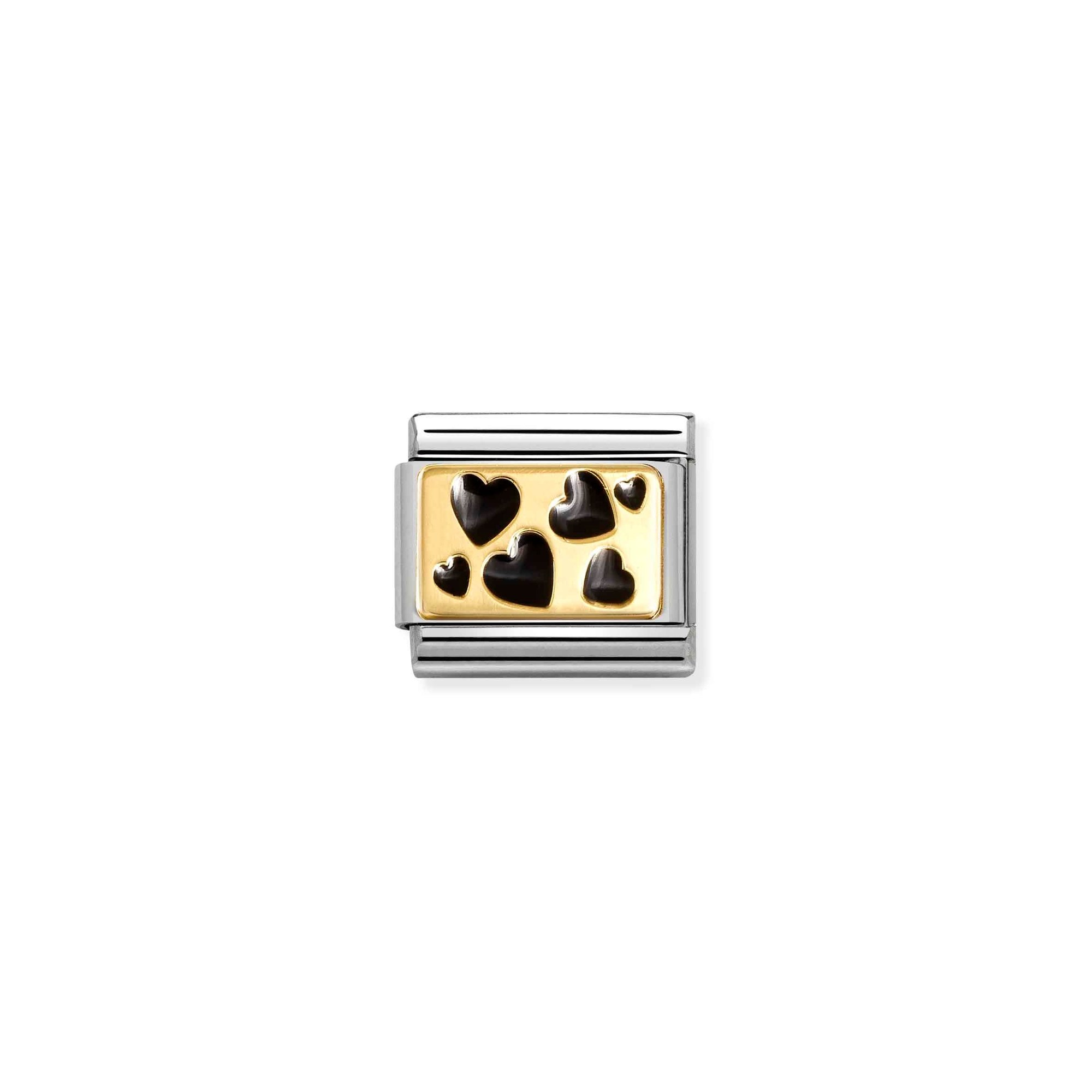 Nomination Herzenmuster - Schwarz Element - Classic Gold – Ansicht 2