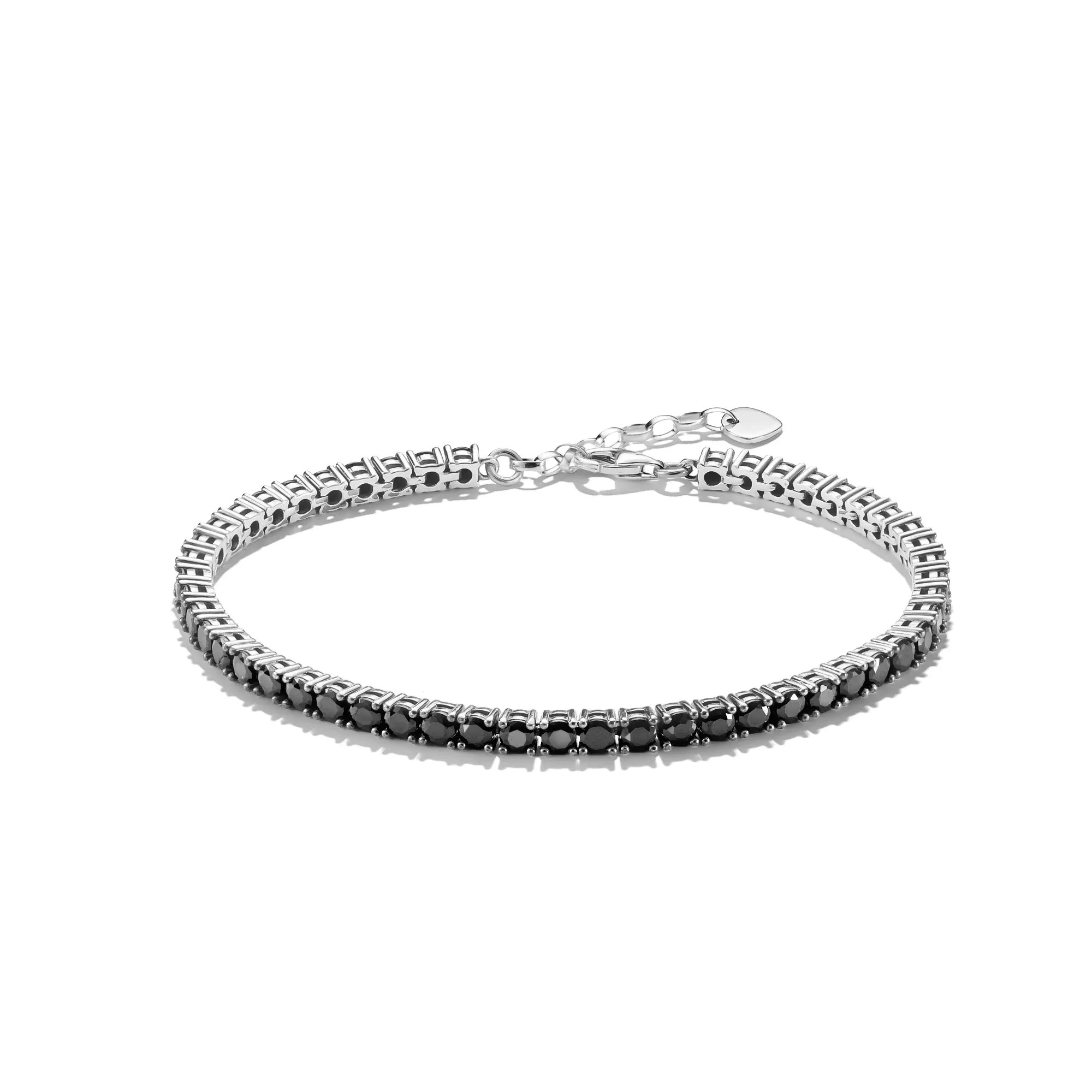 Thomas Sabo Sparkling Black Armband 16 - 19,50 cm - Silber geschw. & Zirkonia - Schwarz - 19,5 cm verstellbar – Ansicht 2