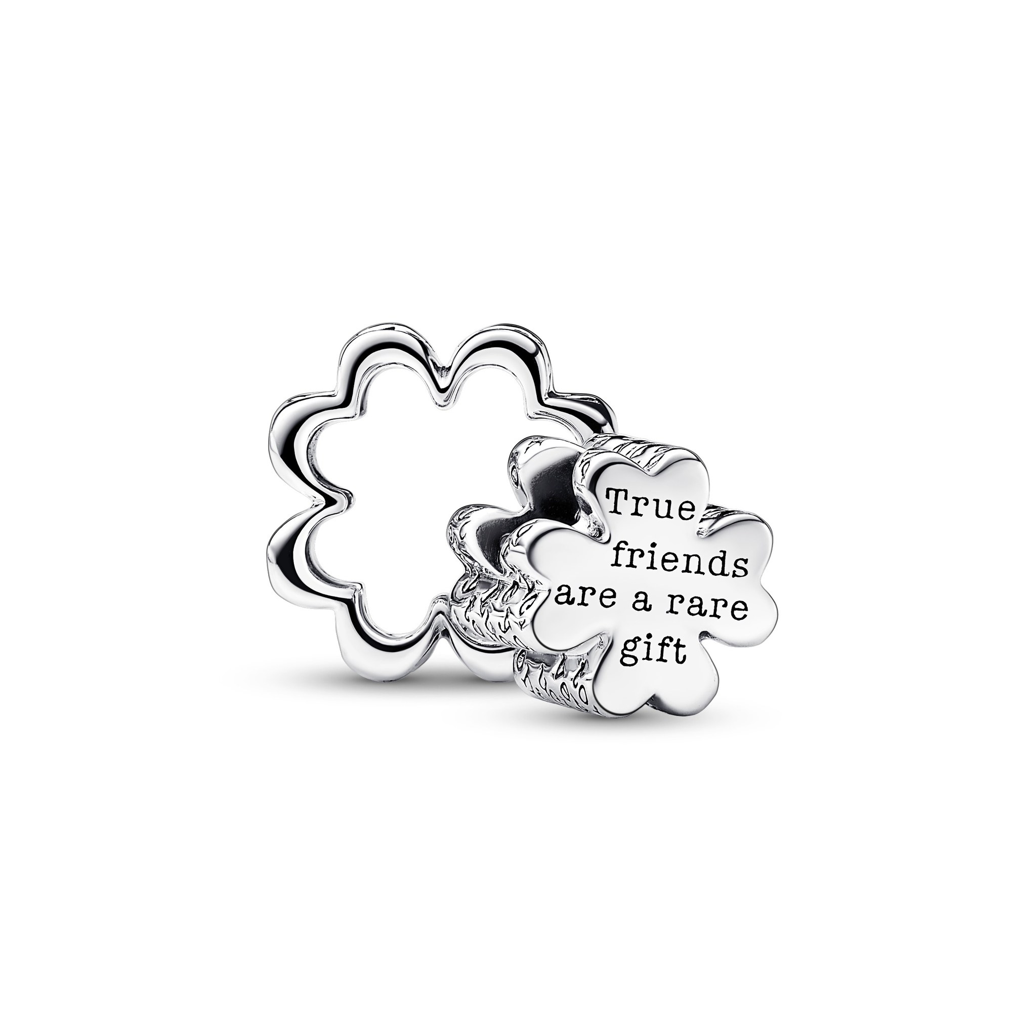 Pandora Teilbares Vierblättriges Kleeblatt Charm - Glücksbringer - Sterling Silber - Crystal Grün Ansicht 2 – Ansicht 2