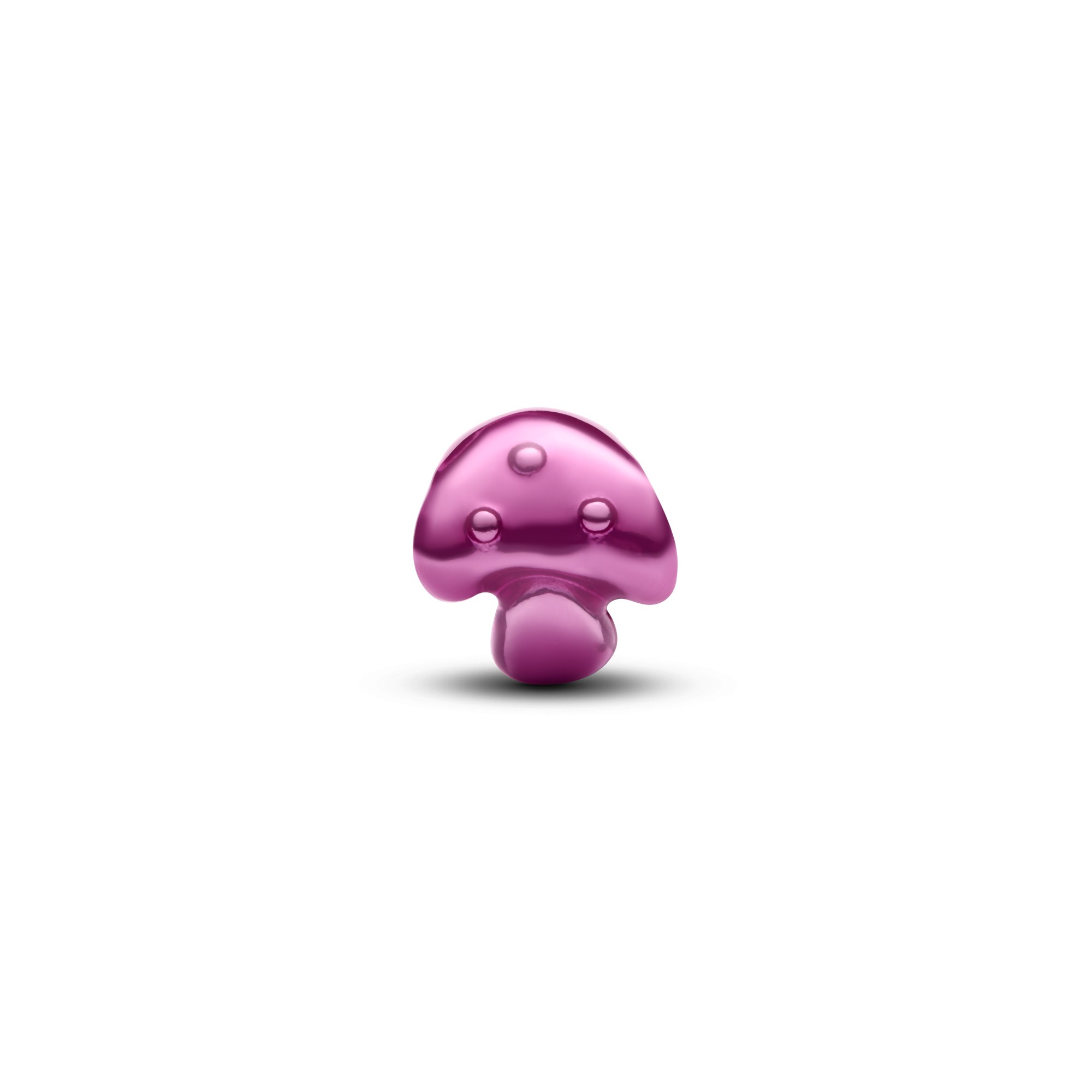 Pandora Rosafarbener Pilz Mini-Charm - Sterling Silber - Emaille Pink – Ansicht 2
