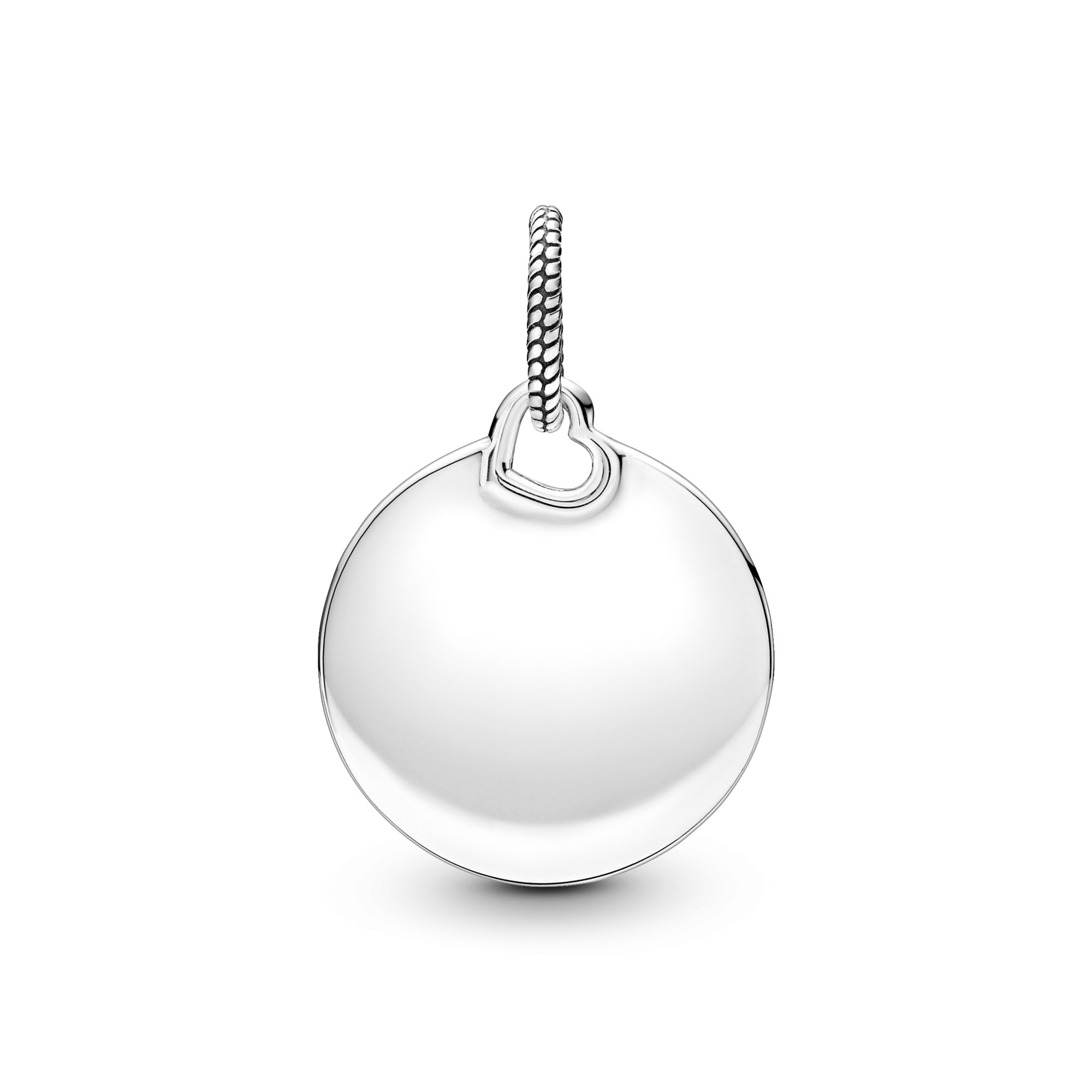 Pandora runder Gravur Anhänger - Sterling Silber