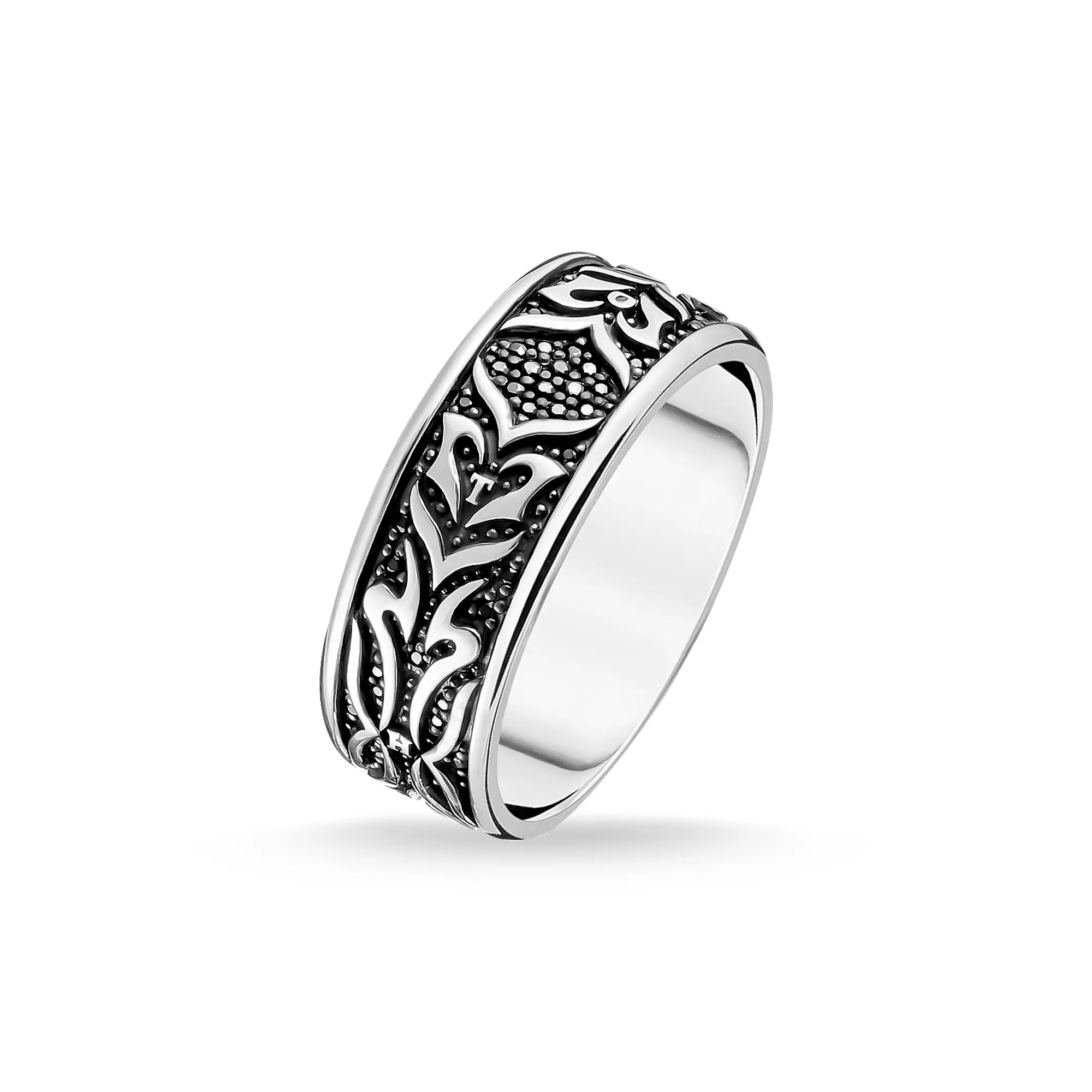 Thomas Sabo Ring Tiger Muster schwarz – Silber – Ansicht 2