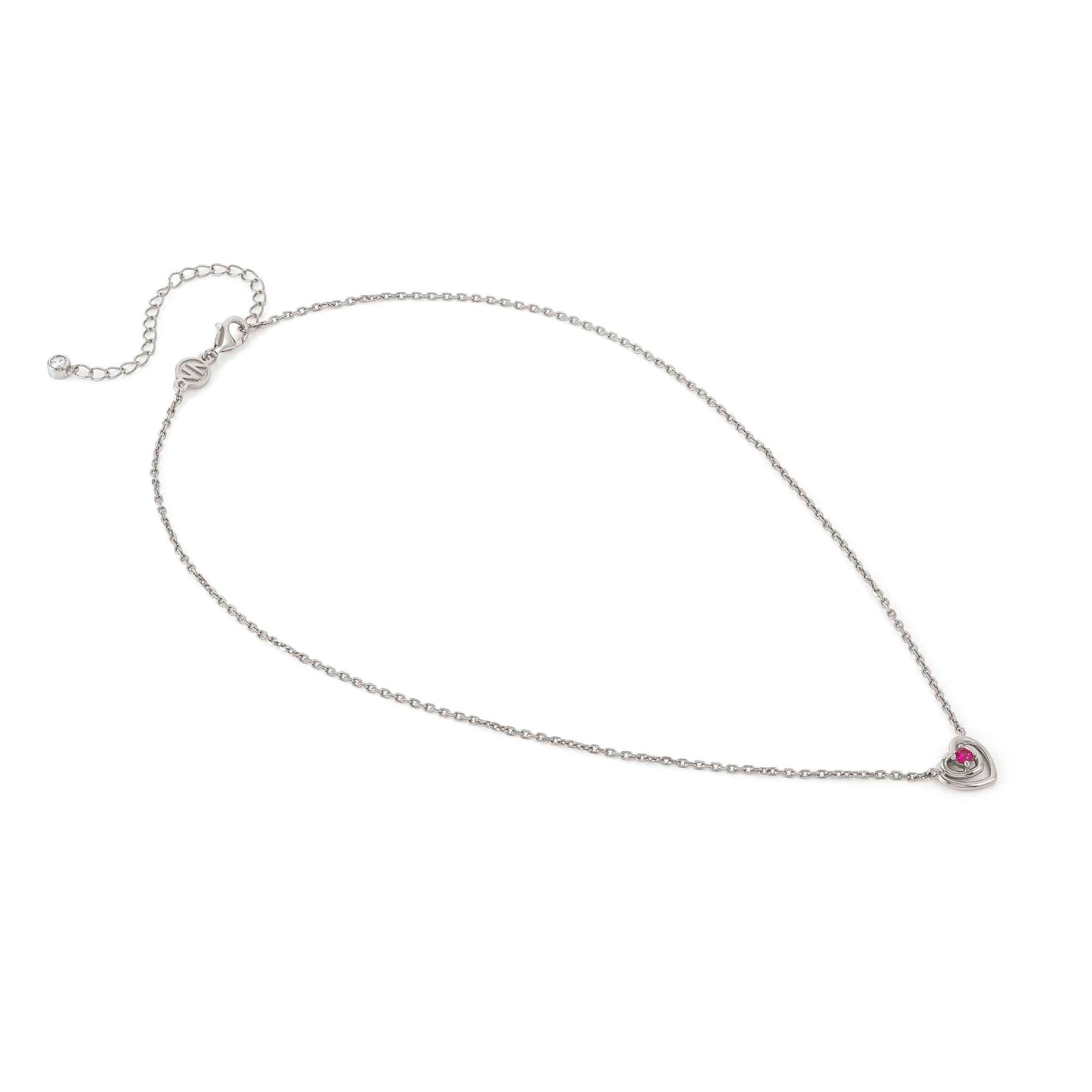Nomination COSMICLOVE Halskette aus Sterling Silber - Zirkonia verzierter Herz - Anhänger - ROT - 38-42 cm verstellbar – Ansicht 4