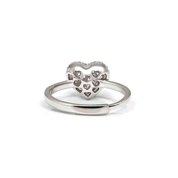 Nomination LIFEPOETRY Ring aus Sterling Silber & Zirkonia in Pavé-Fassung - Herz - rhodiniert – Ansicht 4