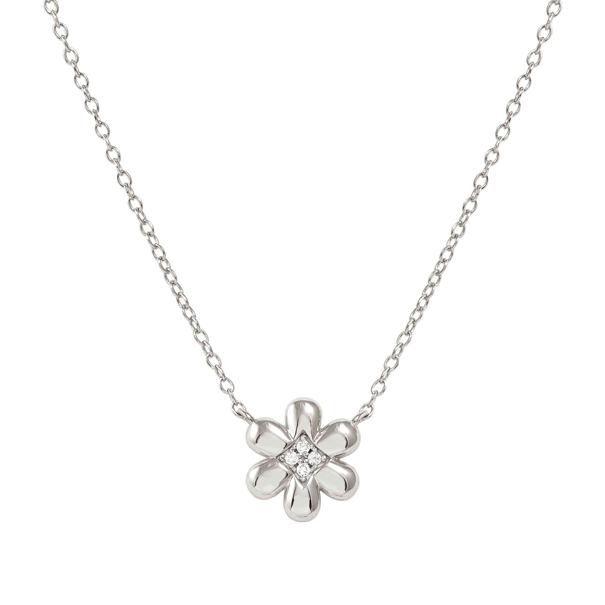 Nomination Petit Sparkle - Sterling Silber Halskette - Blume - Zirkonia - 38-44 cm – Ansicht 2