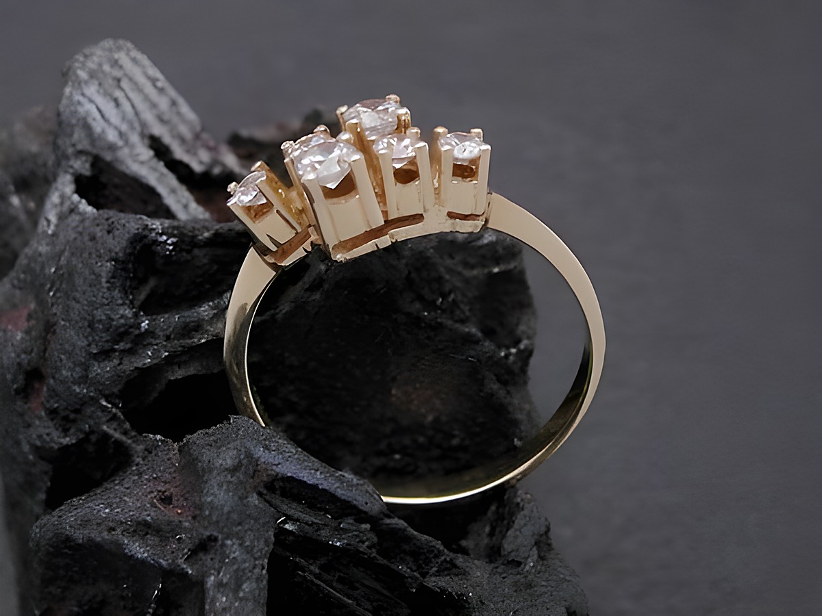 Eleganter Goldring aus Gold 585 mit Zirkonia, Größe 54, Hersteller Juwelier Harnisch, bis Größe 54/17,5, ideal für besondere Anlässe. – Ansicht 2
