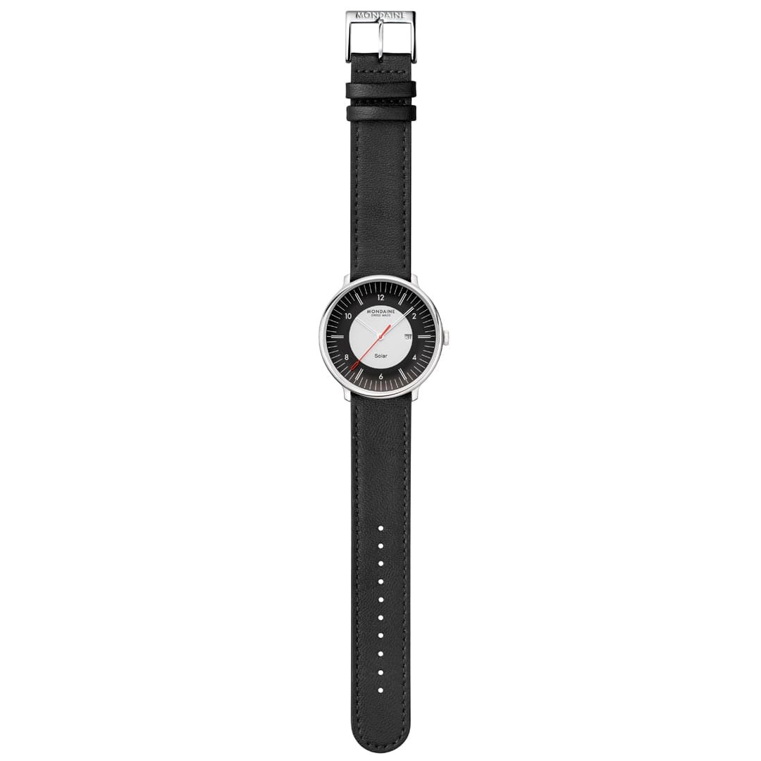 Mondaine Uhr MLE.41920.LBV - Doppio Big - SOLAR - Schwarz - 41 mm – Ansicht 5