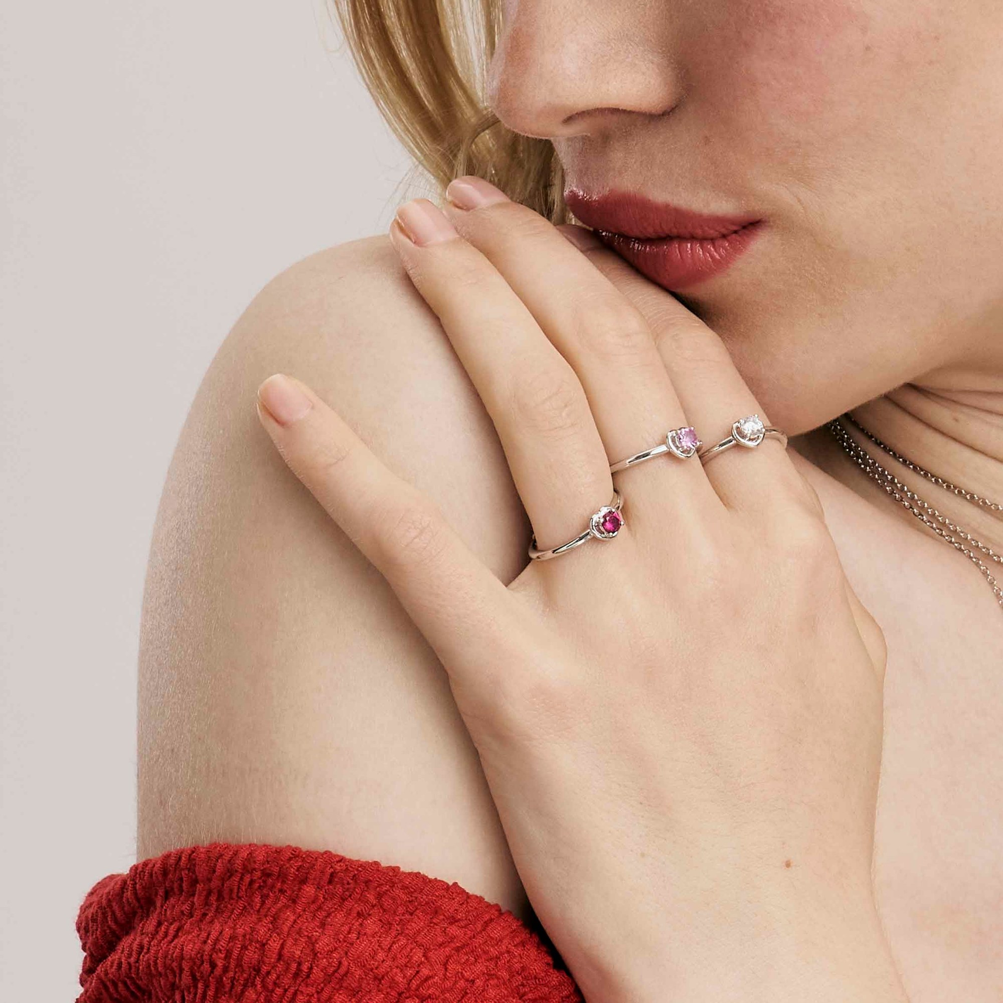 Nomination COSMICLOVE Ring aus Sterling Silber vergoldet - Zirkonia - Herz - Gr. 51-59 verstellbar – Ansicht 4