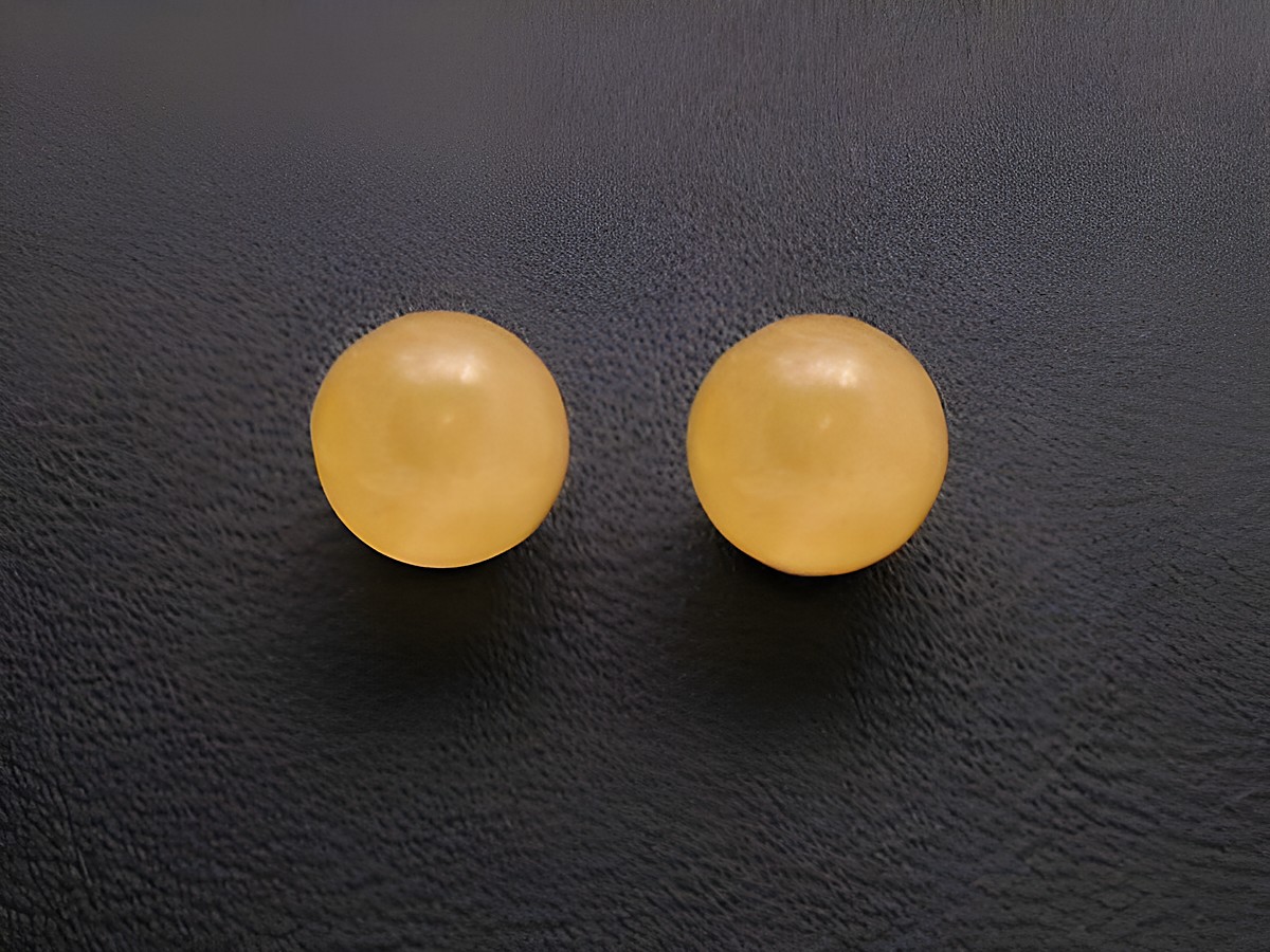 Ohrringe Kugeln 6,5 mm aus Sterling Silber in gelb mit Citrin, hochwertig verarbeitet, elegant und zeitlos, ideal für jeden Anlass und erweitern den Schmuckstil.