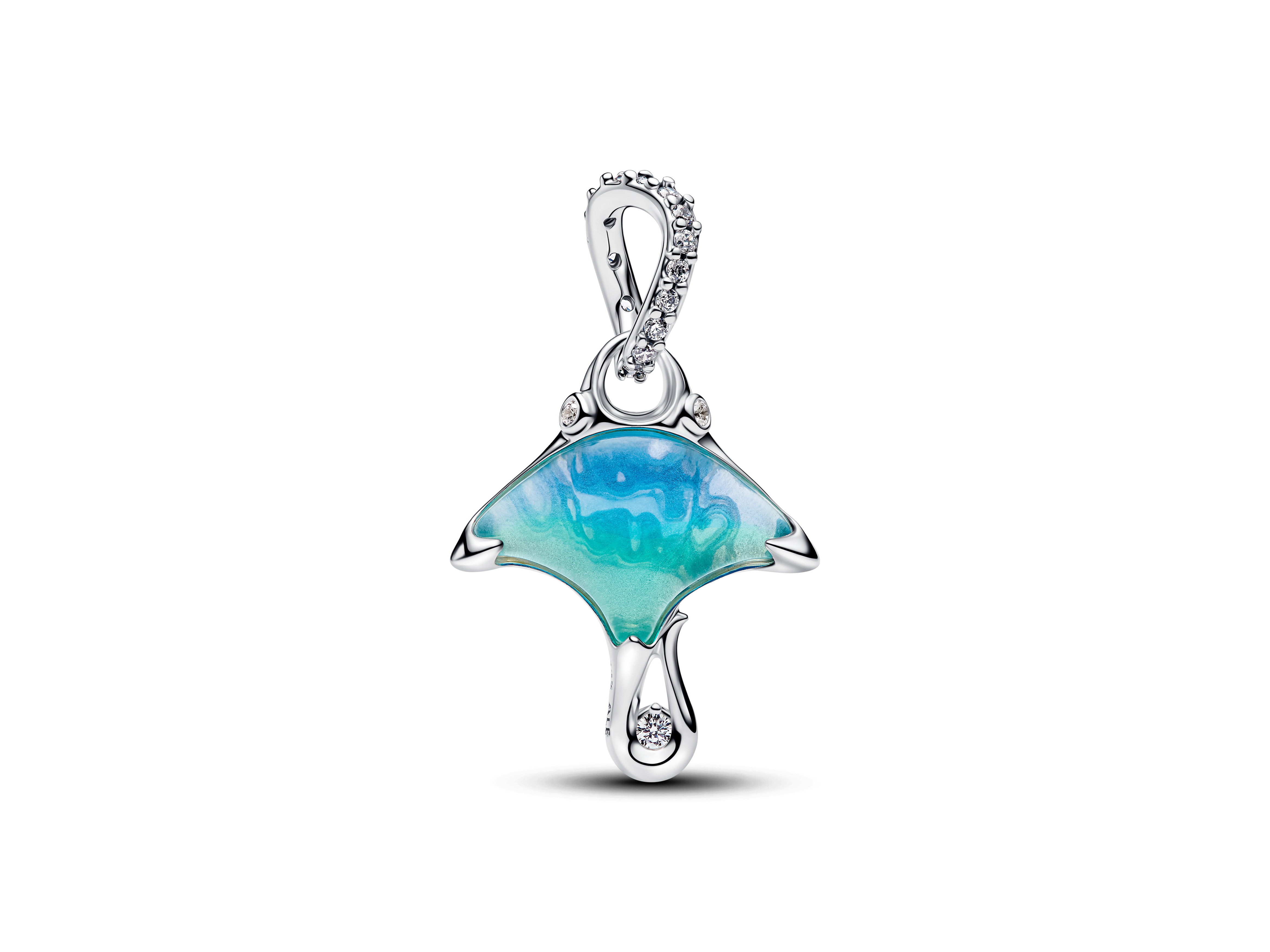 Pandora 794685C01 - Manta-Rochen-Dangle-charm - Silber - Steinmix - Blau