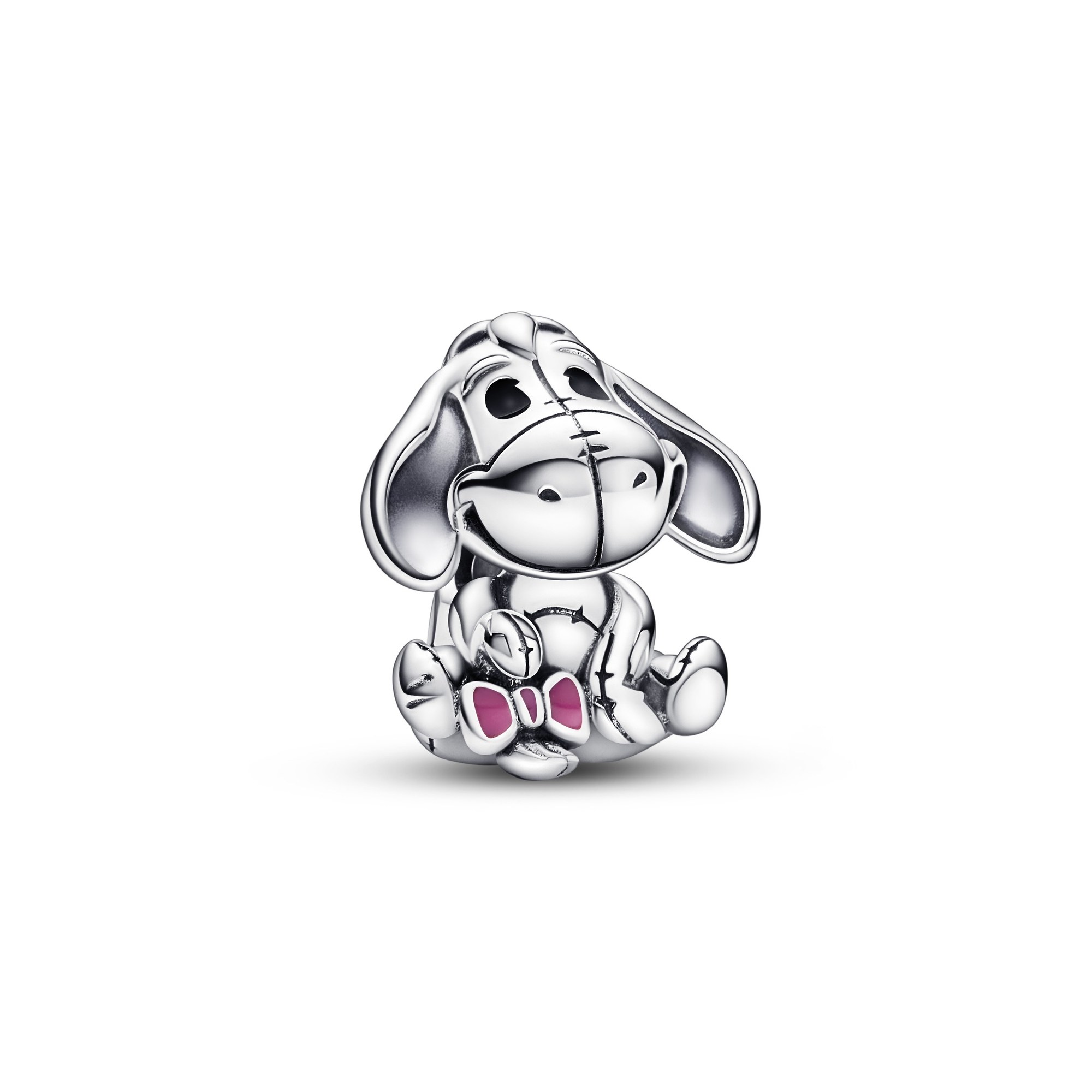 Pandora Disney Winnie Puuh I-Ah Charm - Sterling Silber + rosa + schwarze Emaille - Mehrfarbig