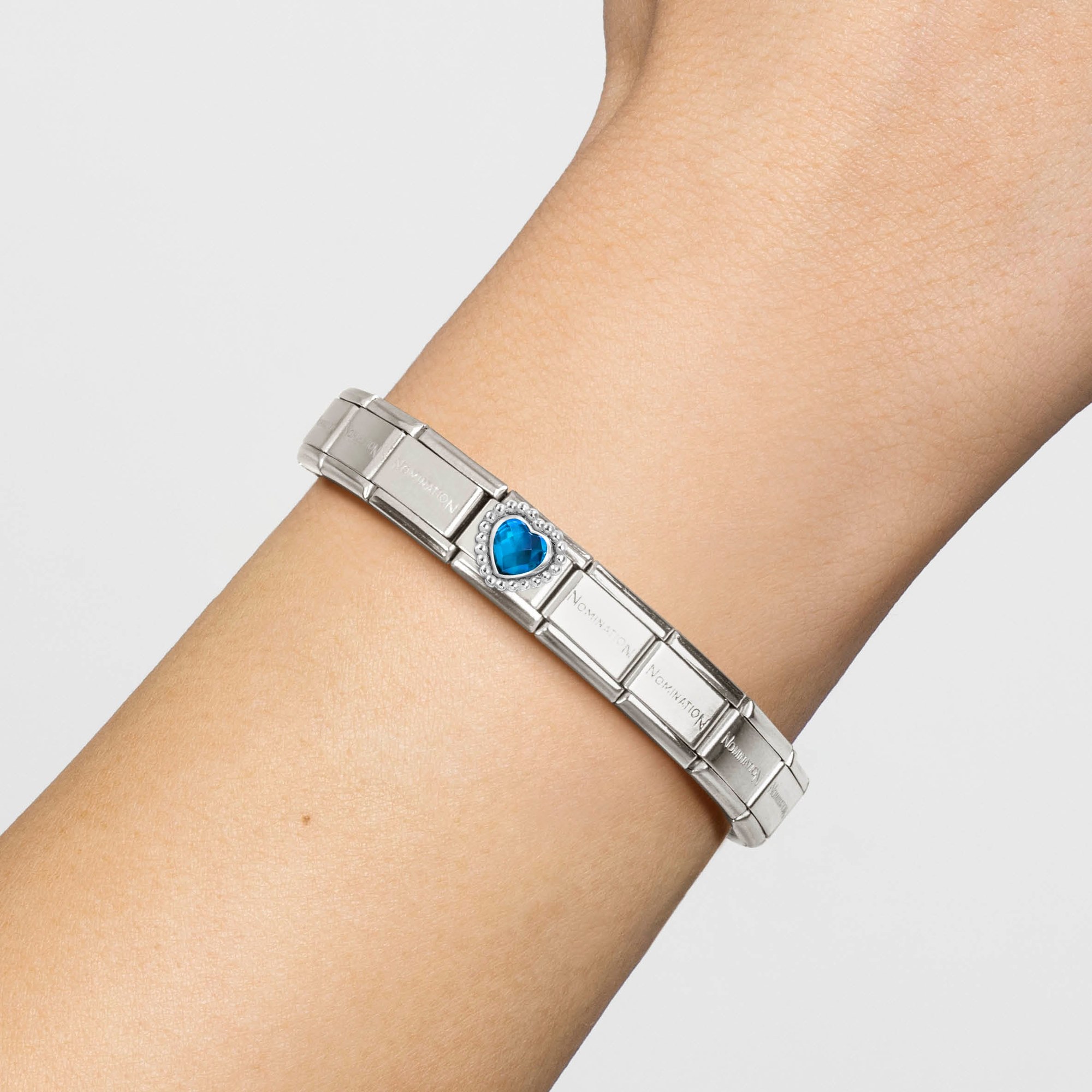 Nomination Composable Classic Charm Herz Kugelfassung blau - Edelstahl, Sterling Silber, Zirkonia – Ansicht 2