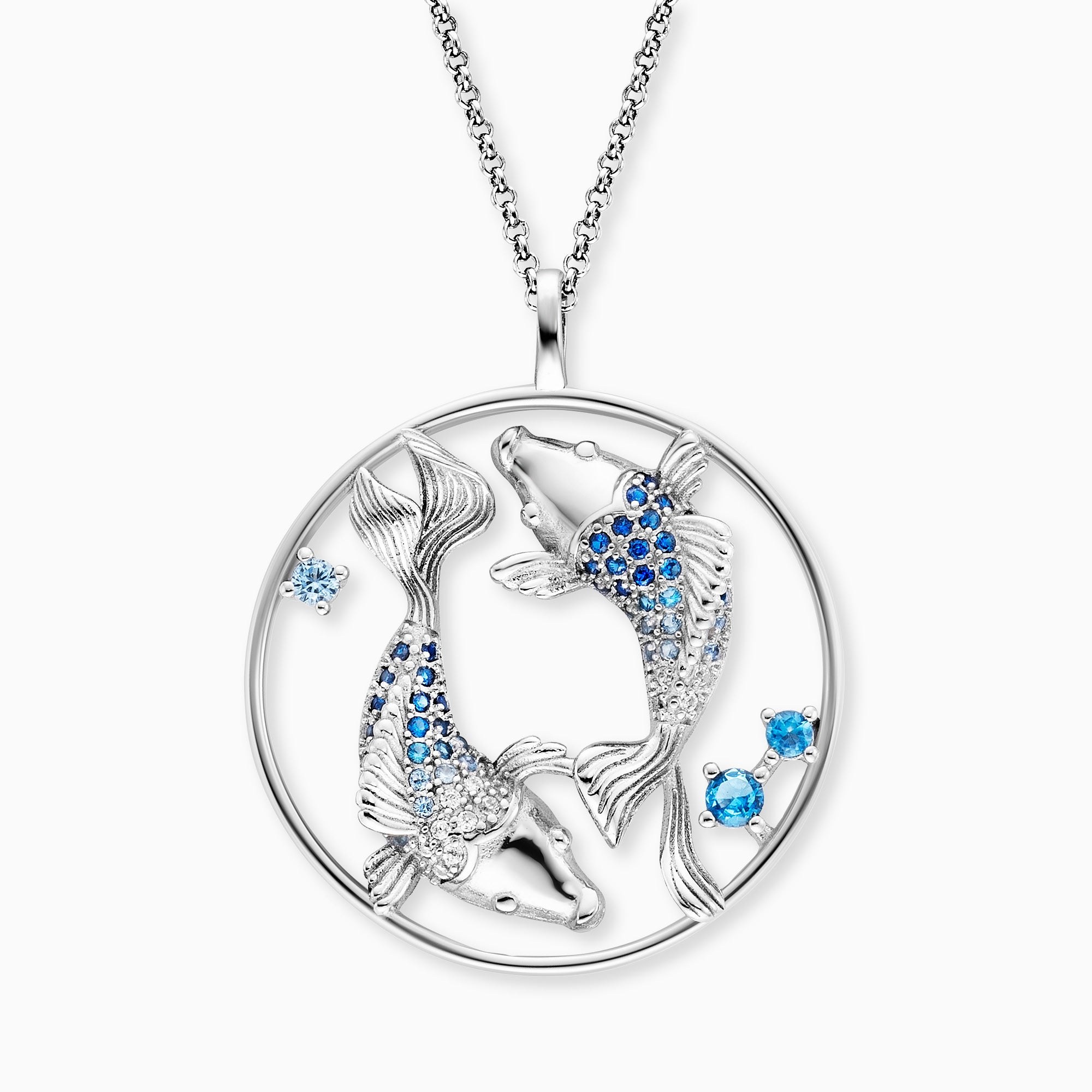 Engelsrufer ERN-FISHOCEAN-65-ZIM Kette Yin Yang Fische Silber mit Zirkonia Yin Yang Symbol - 42 + 4 + 4 cm – Ansicht 3