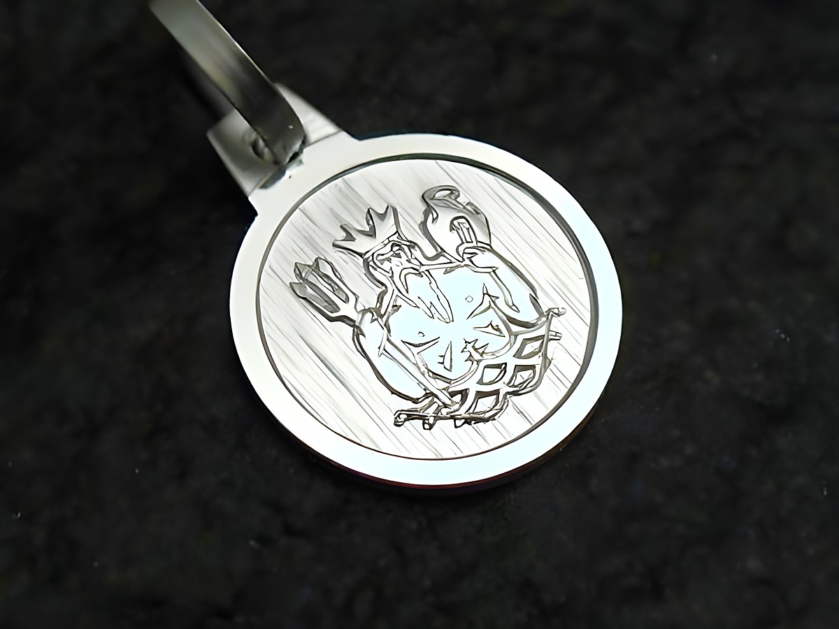 Wassermann Sternzeichen Anhänger aus Sterling Silber von Juwelier Harnisch, kunstvoll verziert mit dem Wassermann-Symbol und feinen Details, ideal für astrologische Schmuckliebhaber.