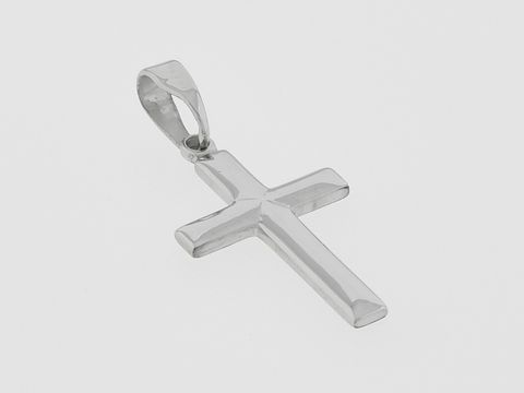 Silber Anhänger Kreuz aus Silber, klassisch und schlicht, Hersteller Juwelier Harnisch, zeitloses Design ideal für jeden Anlass.