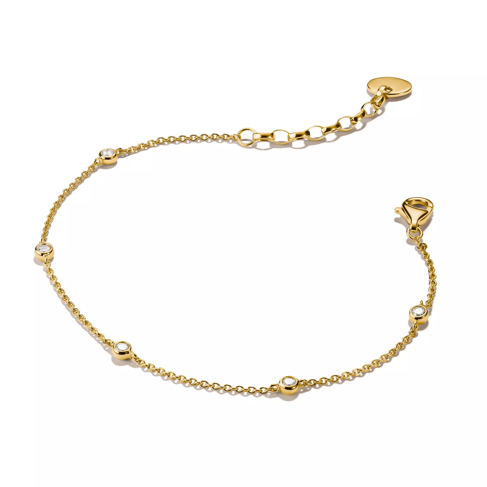 Thomas Sabo Armband mit weißem Zirkonia – vergoldet – 19 cm – Ansicht 2