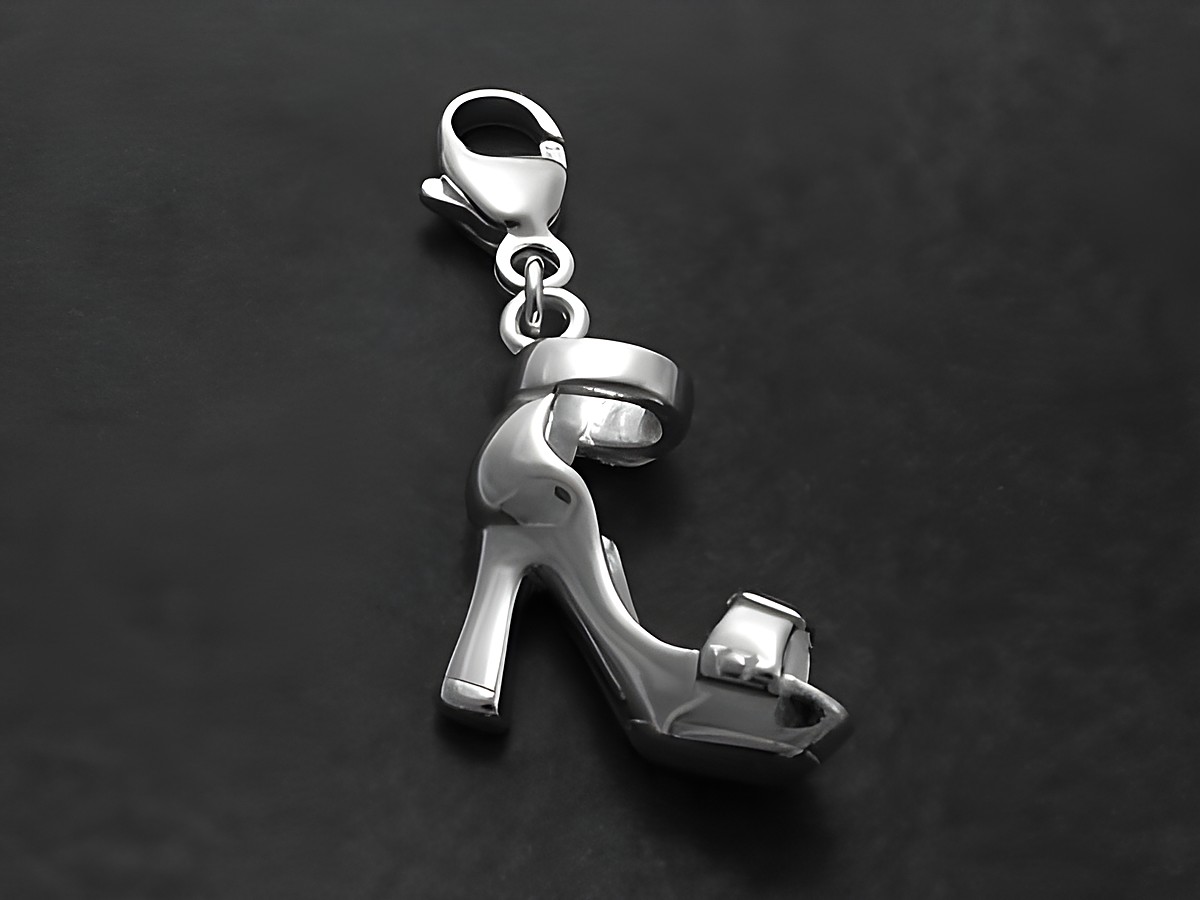 High Heel Schuh Anhänger aus Sterling Silber, sexy Design, Hersteller Juwelier Harnisch, perfekt für Modebegeisterte und als stilvolles Accessoire für jedes Outfit.