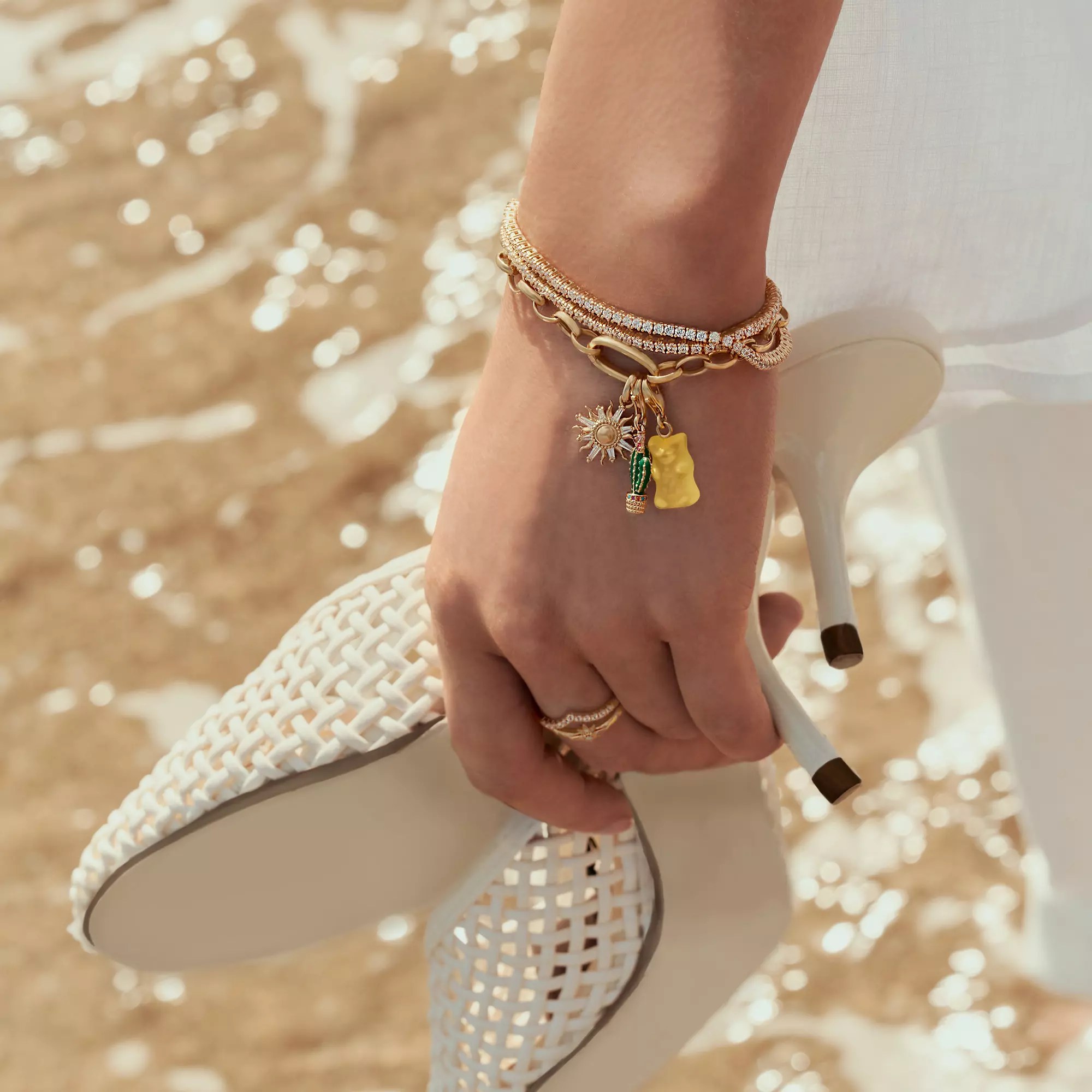 Thomas Sabo Connect - Sonnenzauber mit Zirkonia - Charm mit Öse - Silber & Gelbgold Verg. + Zirkonia – Ansicht 3