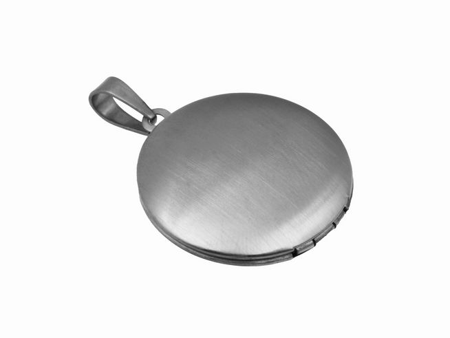 Edelstahl Medaillon oval - mattiert von Juwelier Harnisch, perfekt verarbeitet mit einem eleganten, schlichten Design für persönliche Erinnerungen. Ideal als modisches Accessoire.