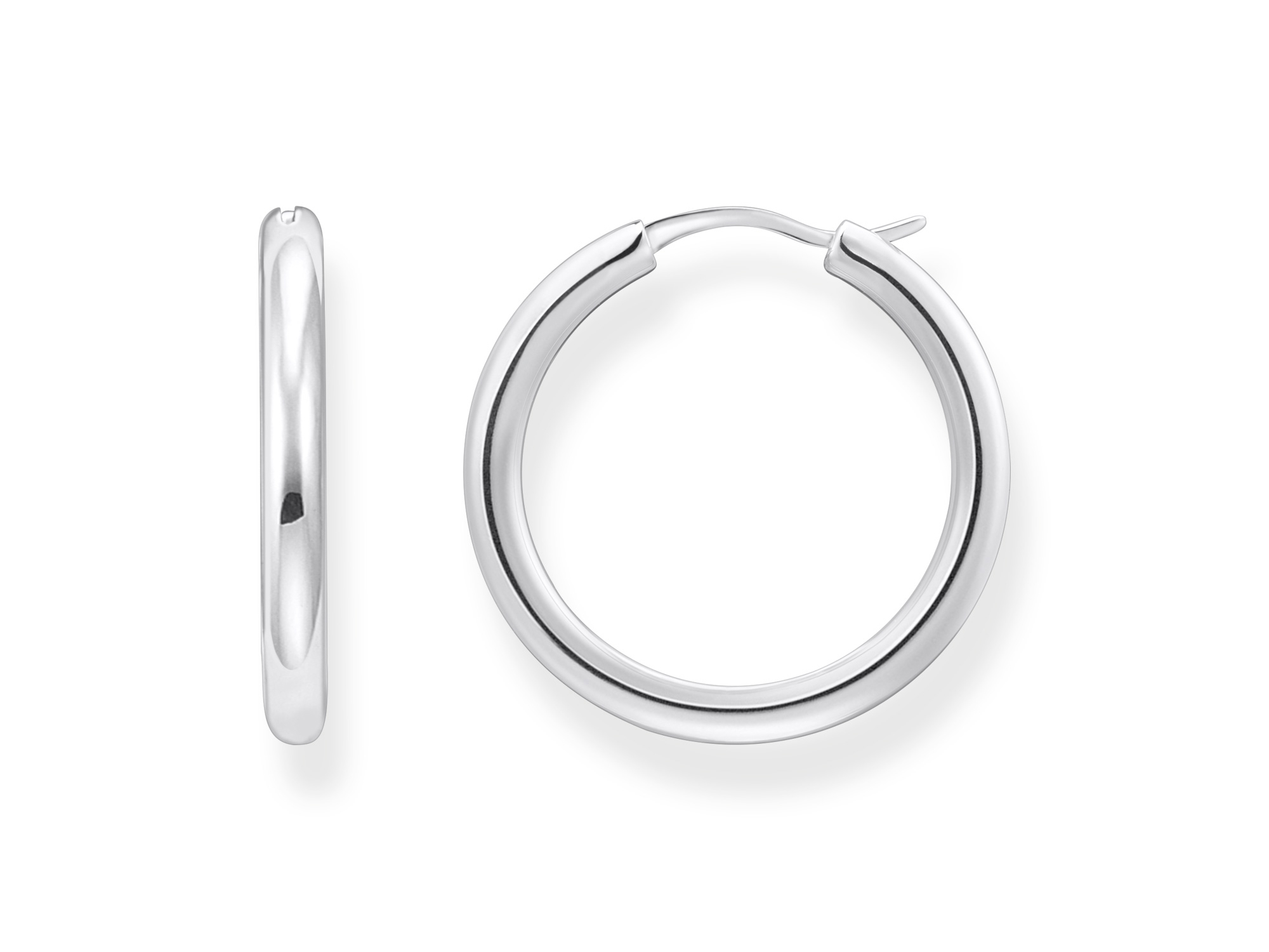 Thomas Sabo CR745-001-21 HOOP EARRINGS Creolen - Silber - Elegante Creolen von Thomas Sabo aus Silber, glänzend und schlicht im Design. Ideal für jeden Anlass und leicht kombinierbar. Modell CR745-001-21, Neuheiten.
