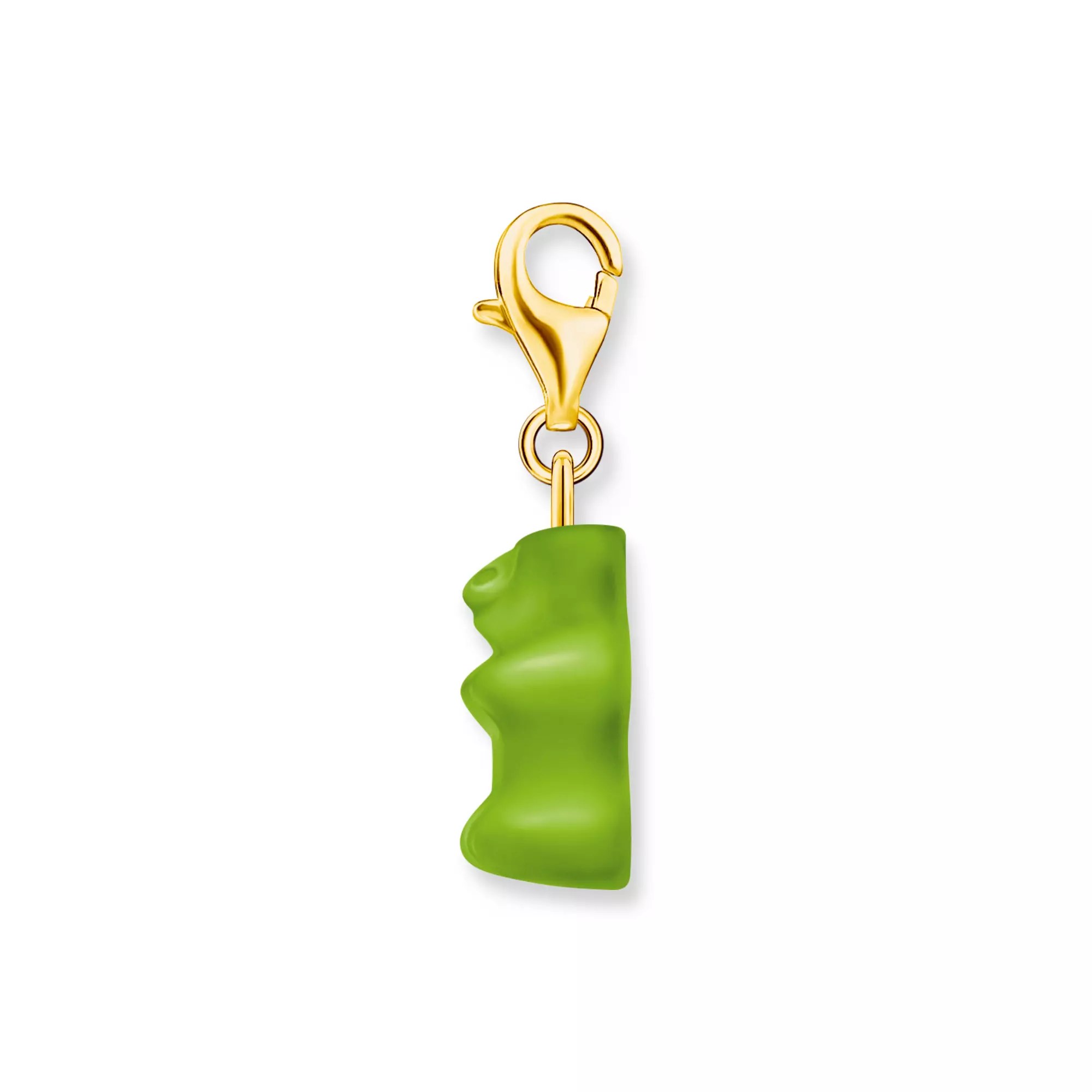 Thomas Sabo Charm-Anhänger HARIBO Gummibärchen - Goldbär - Silber Gelbgold verg. - Grün – Ansicht 2
