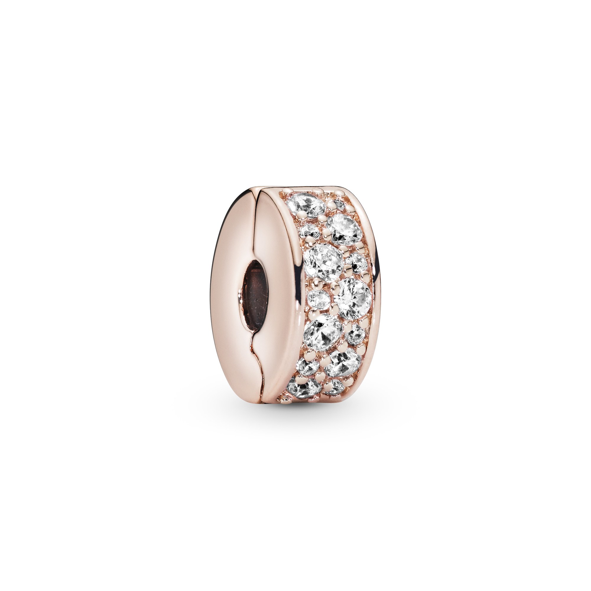 PANDORA Pavé-Glanz - Clip Charm - PANDORA Rose