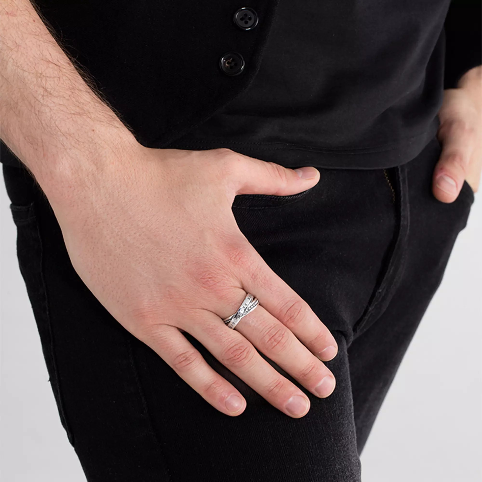 Thomas Sabo Mehrfachring Glaube, Liebe, Hoffnung – Silber – Ansicht 4
