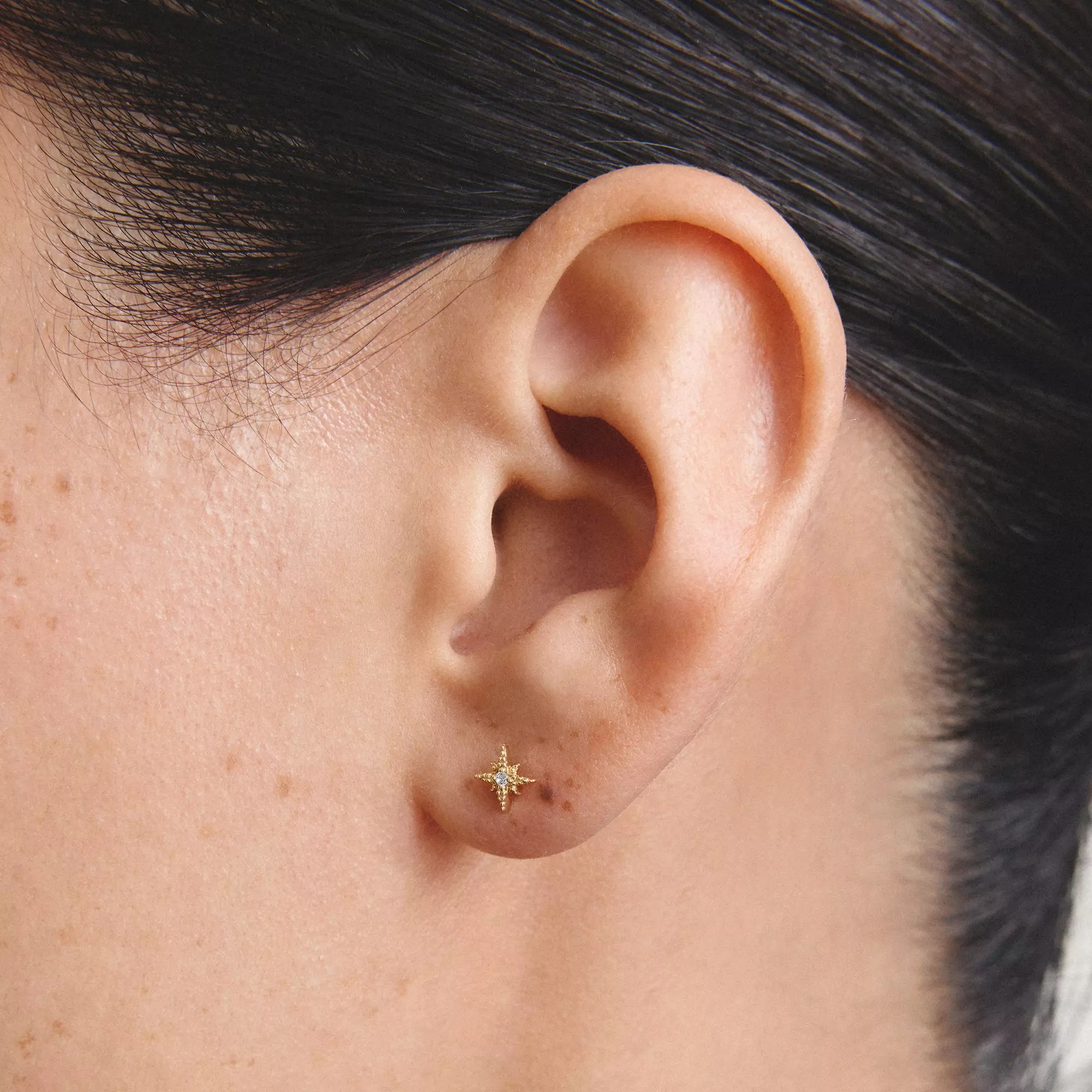 Thomas Sabo Ohrstecker Stern - 18k Gelbgold Vergoldung - Zirkonia – Ansicht 4