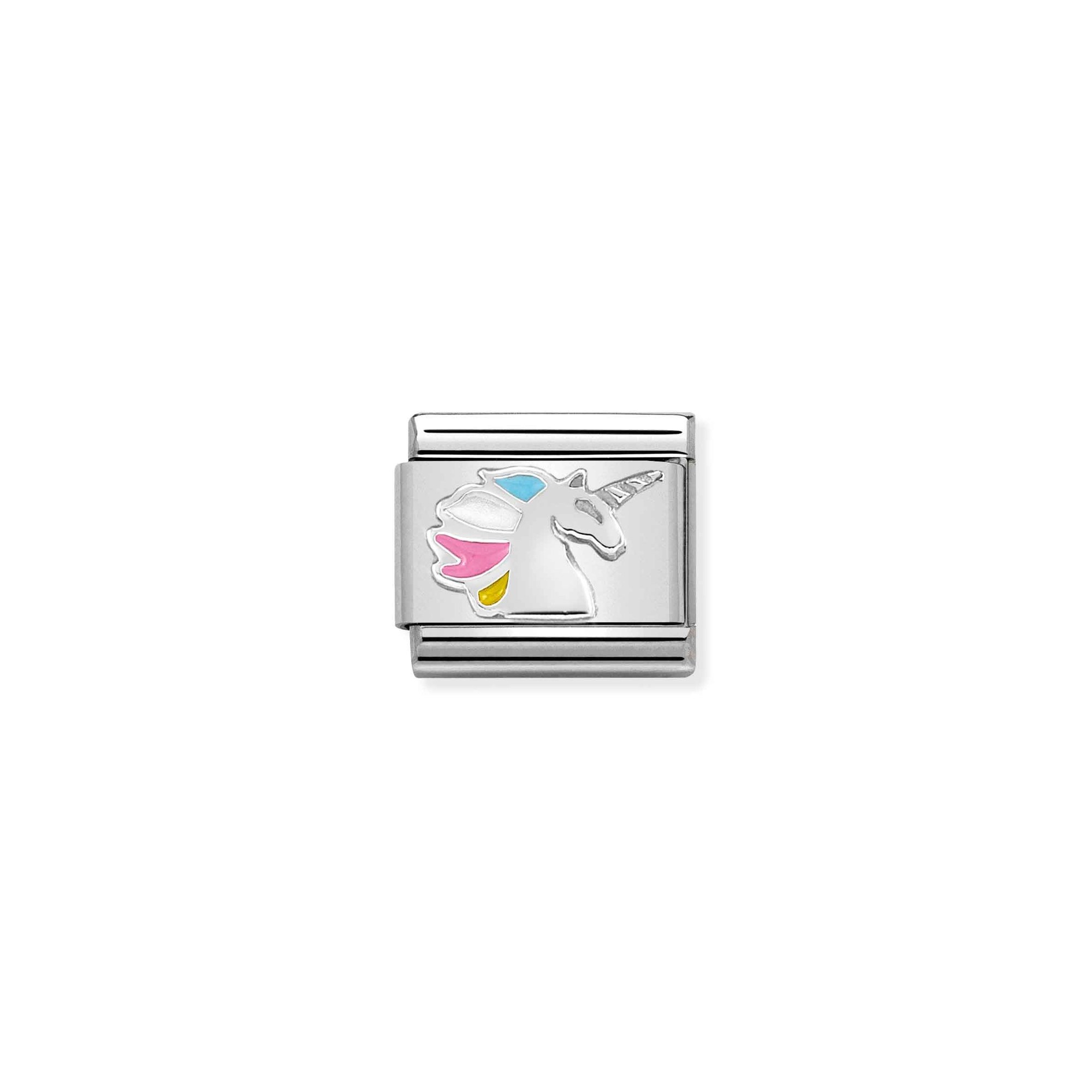 Nomination Composable Classic Charm Einhorn - Edelstahl, Silber 925, Emaille