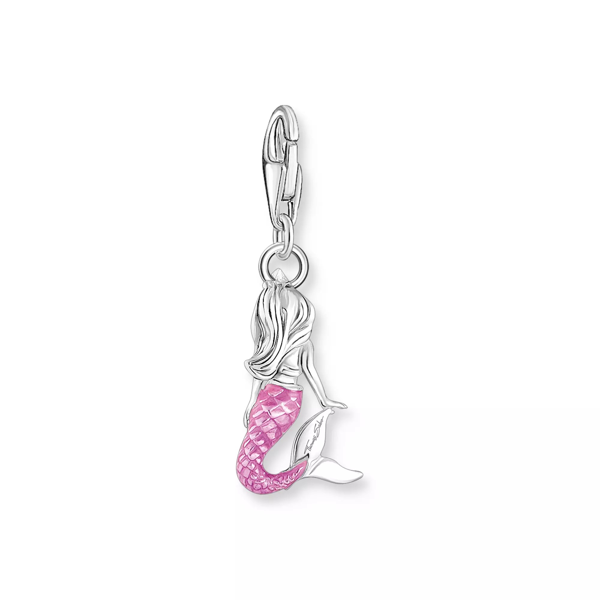 Thomas Sabo Charm-Anhänger - Kleine Meerjungfrau - Silber gesch. & Emaille & synth. Korund - mehrfarbig – Ansicht 2