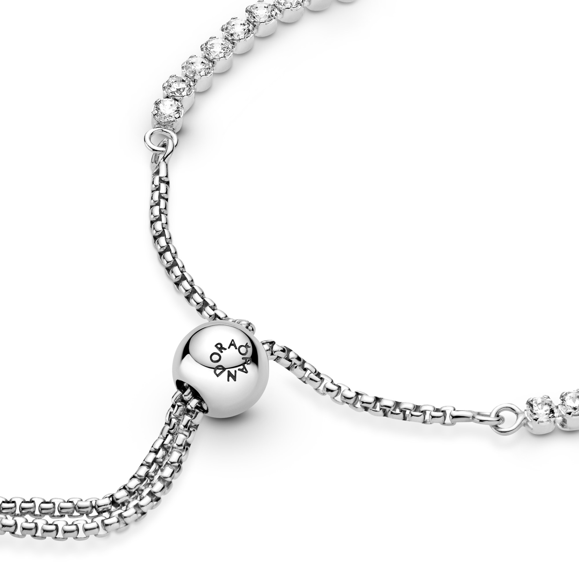 Pandora Funkelndes Schiebe-Tennisarmband - Sterling Silber - Zirkonia – Ansicht 3