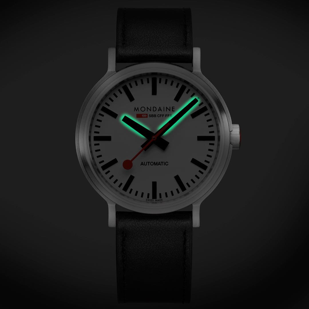 Mondaine Uhr evo2 Automatik - Edelstahl poliert - 41 mm – Ansicht 3