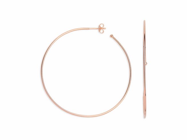 Xenox Sterling Silber Ohrringe XS8652R in Roségold Vergoldung, elegante Creolen mit schlichtem Design, perfekt für jeden Anlass und stilvollen Ohrschmuck.