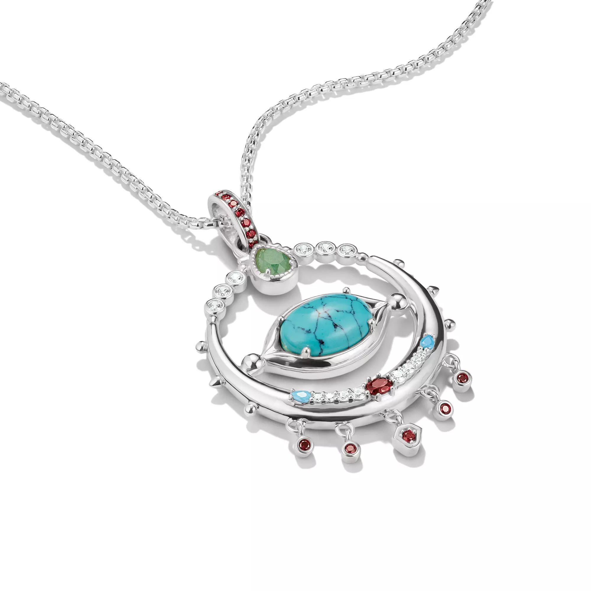 Thomas Sabo ELYNDRA Anhänger - Sterling Silber & imit. Türkis & Zirkonia - Türkis – Ansicht 2