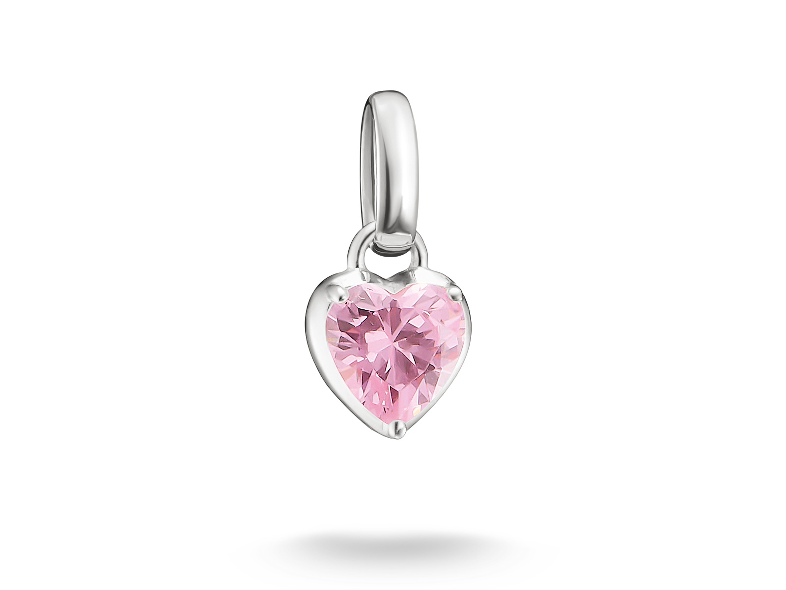 Thomas Sabo Connect - CC1329-051-9 Birthstones Charm - Januar - Sterling Silber & Zirkonia - Pink - Charm mit Öse