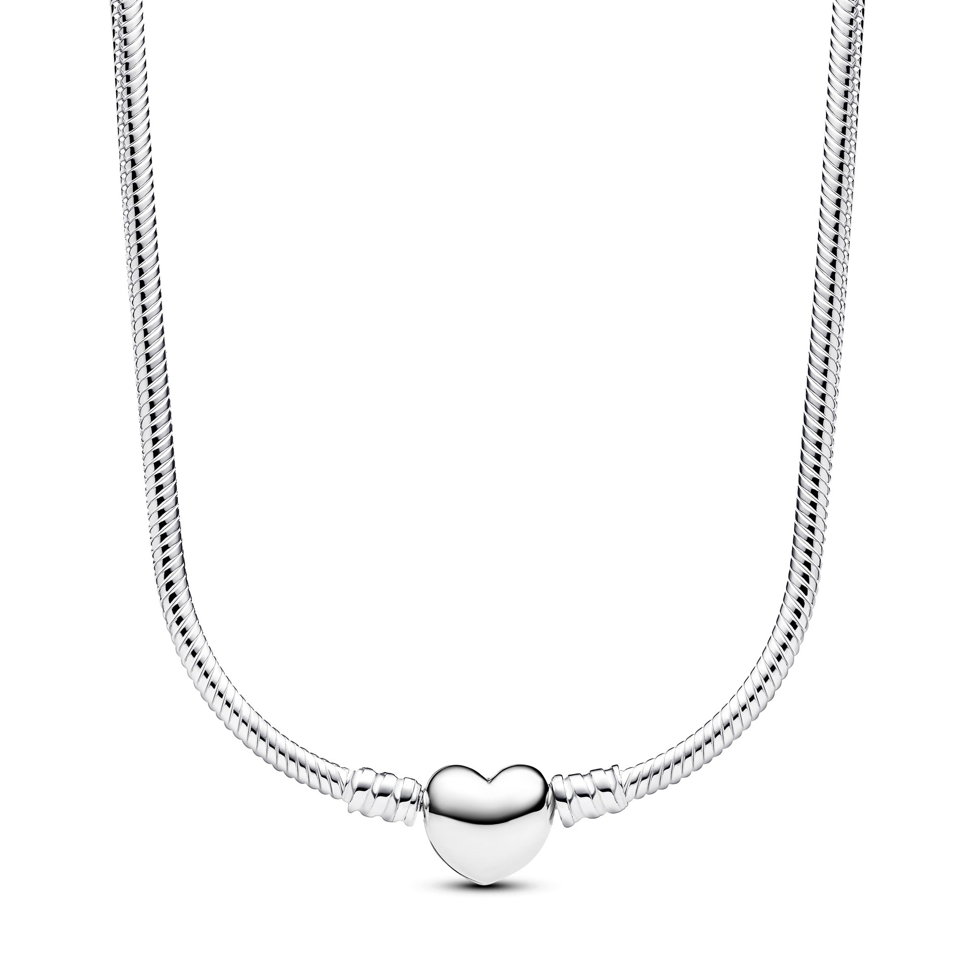 Pandora Schlangen-Gliederhalskette mit Herzverschluss - Sterling Silber - 45 cm Ansicht 2 – Ansicht 2